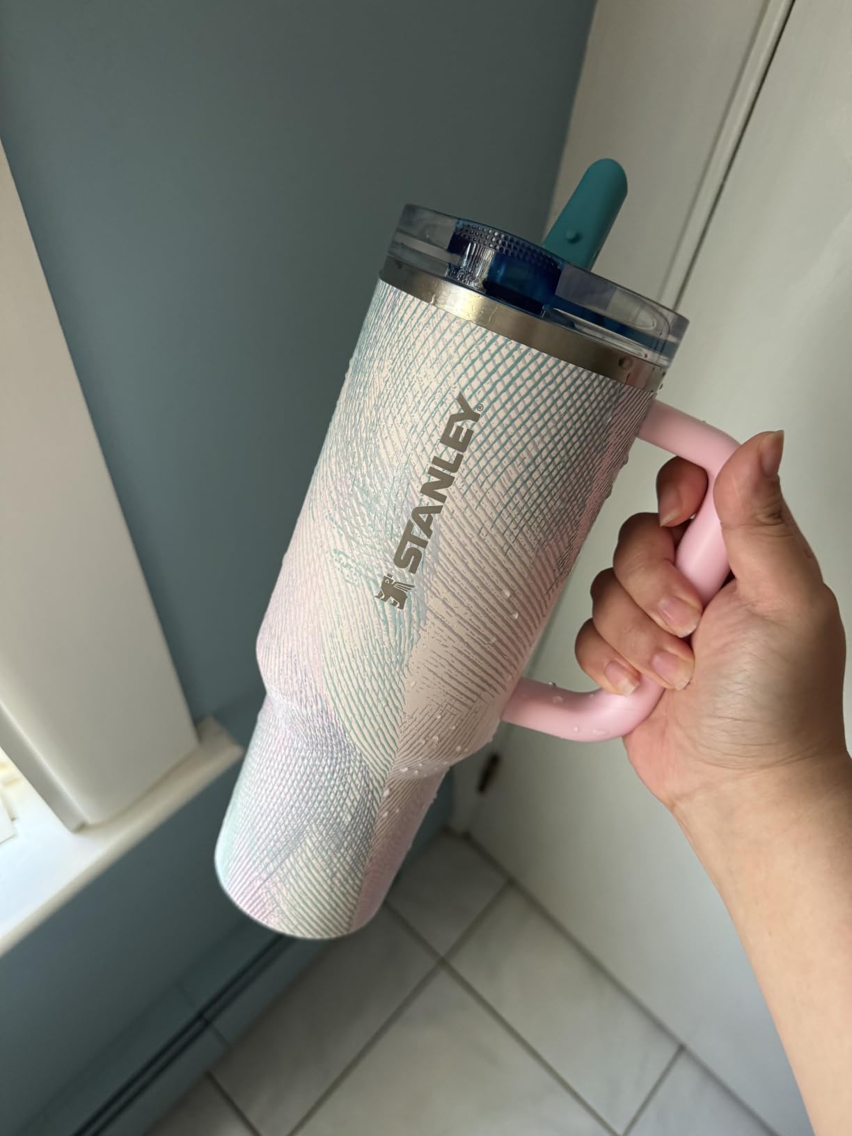 STANLEY Quencher ProTour Flipstraw Tumbler, 40 oz, Cornflower Admiral Blue | Built-In Straw & Handle | Cupholder Compatible for Travel | Leakproof Insulated Stainless Steel Cup | BPA-Free customer photo 1