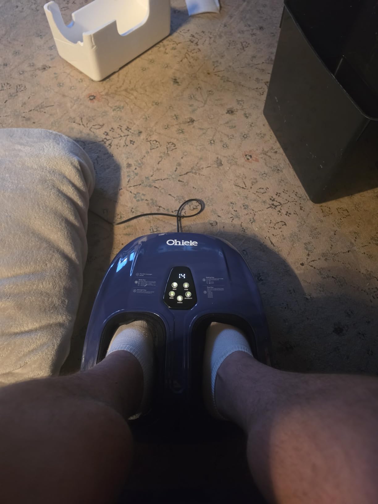 Foot Massager with Heat,Shiatsu Deep Kneading Massager for Plantar Fasciitis, Foot Massage Machine with Multi Massage Modes & Remote Control for Pain Relief (Purple) customer photo 2