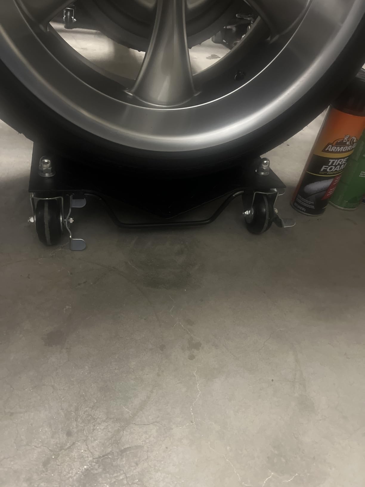 TUFFIOM Car Dolly Set of 4, Wheel Dollies, 6000LBS, Deformation-Resistant Secure V-Groove, Solid Casters Upgraded for Heavy Duty Vehicles Moving & Auto Repair, SUV, Trailers, Red customer photo 1