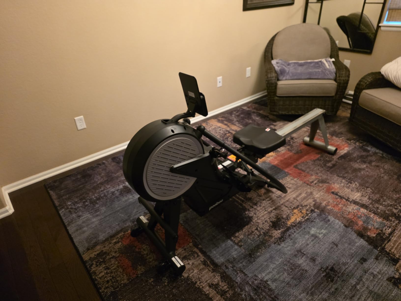 pooboo Rowing Machines for Home, Dual Wind & Magnetic Resistance, Foldable Row Machine 400 LB Weight Capacity, 14 Levels Resistance Quiet Rowers for at Home Exercise, App Supported customer photo 2