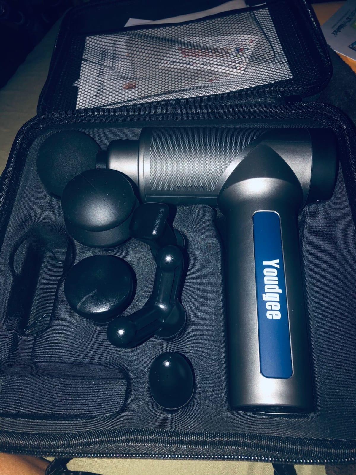 Massage Gun, Professional Deep Tissue Percussion Muscle Massager for Athletes with 30 Speeds & 6 Heads, Quiet Handheld Back Neck Shoulder Body Mini Massager customer photo 1