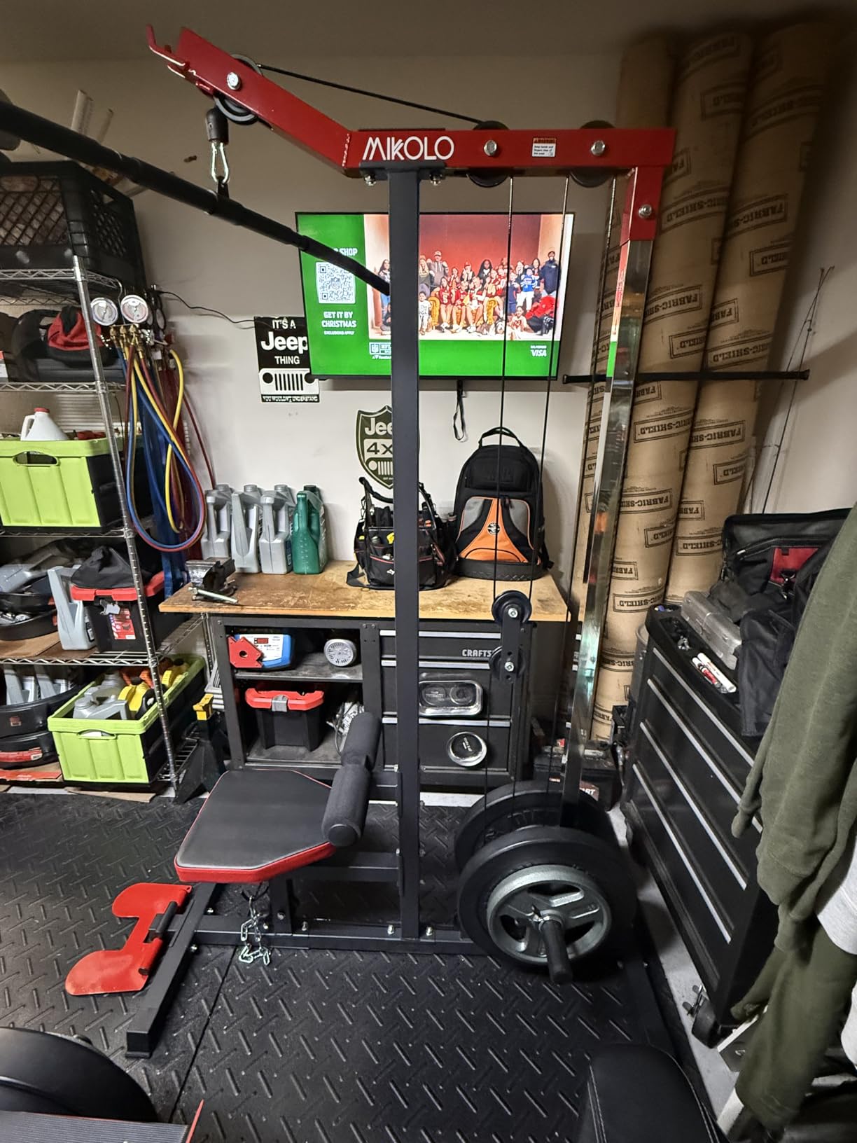 Mikolo LAT Pulldown Machine, LAT Row Cable Machine with Leg Hold Down Attachment, LAT Tower with Cable Row Attachment, Cable Machine Home Gym customer photo 1