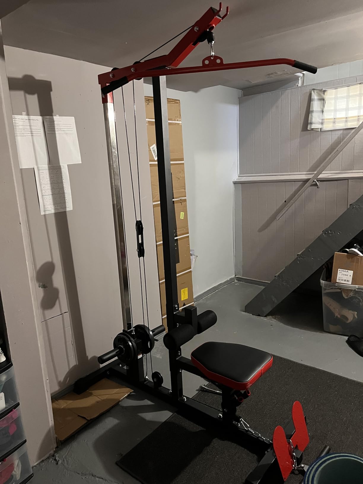 Mikolo LAT Pulldown Machine, LAT Row Cable Machine with Leg Hold Down Attachment, LAT Tower with Cable Row Attachment, Cable Machine Home Gym customer photo 2