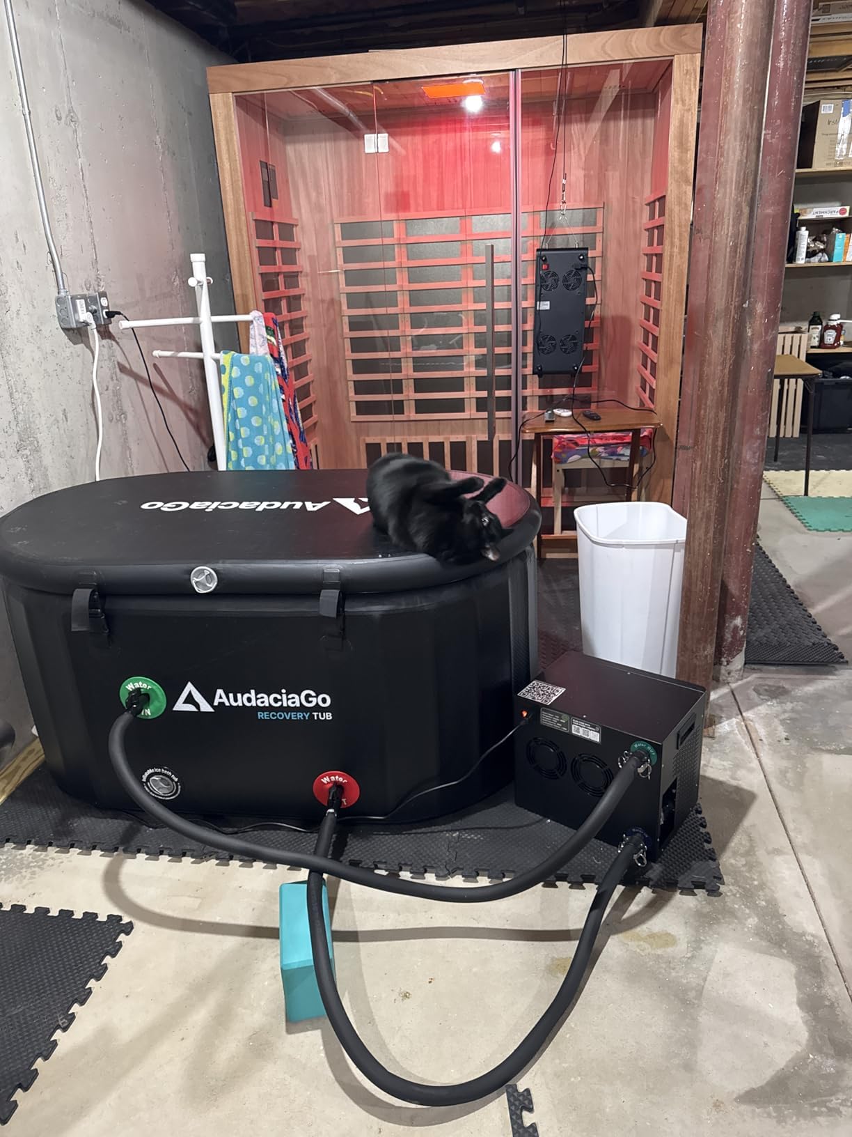 Cold Plunge Chiller for Ice Bath Tub, 1/3HP Water Cooler, Built-in Filter | Cooling 2°F/H, with Submersible Pump, Insulated Hoses, Works with All Bathtubs, Quiet Operation, Therapy Recovery, 115V customer photo 1