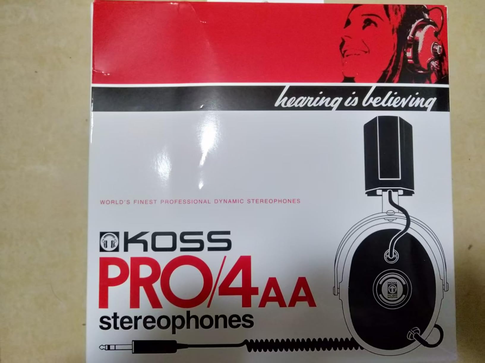 Koss Pro4AA Retro Style Over-Ear Studio Headphones, Rhythm Beige, Wired customer photo 1