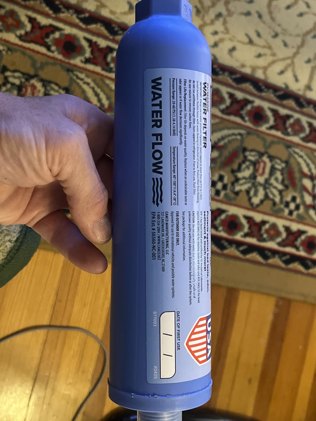 Camco Tastepure RV Water Filter - GAC & KDF Filtration - Made in the USA customer photo 2