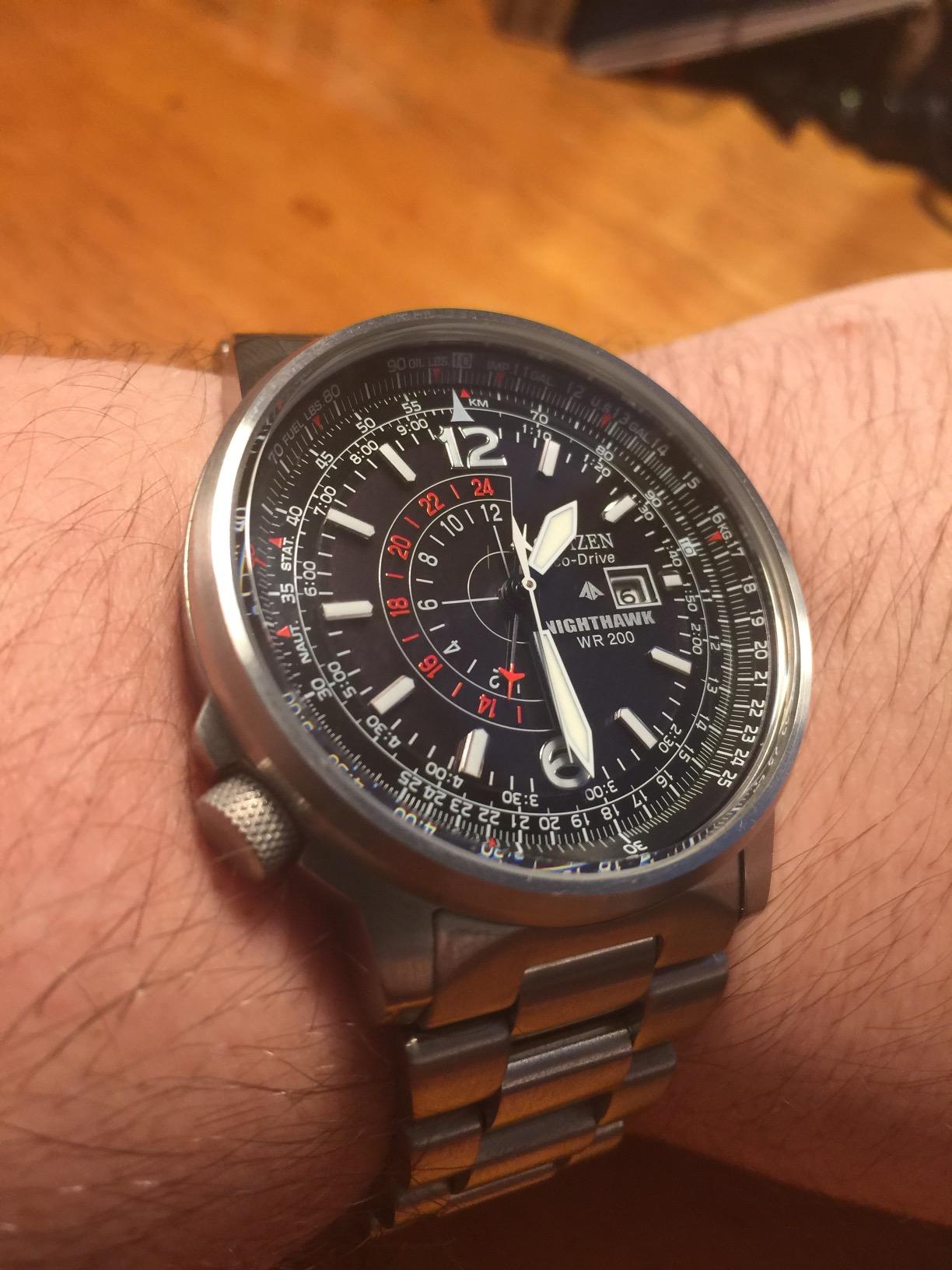 CITIZEN Men's Eco-Drive Promaster Nighthawk 42mm Stainless Steel BJ7000-52E customer photo 1