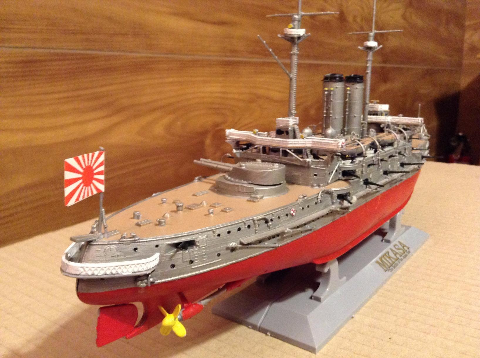 Hasegawa Z21 1/350 Japanese Navy Battleship Mikasa Battle of Japan Plastic Model customer photo 2