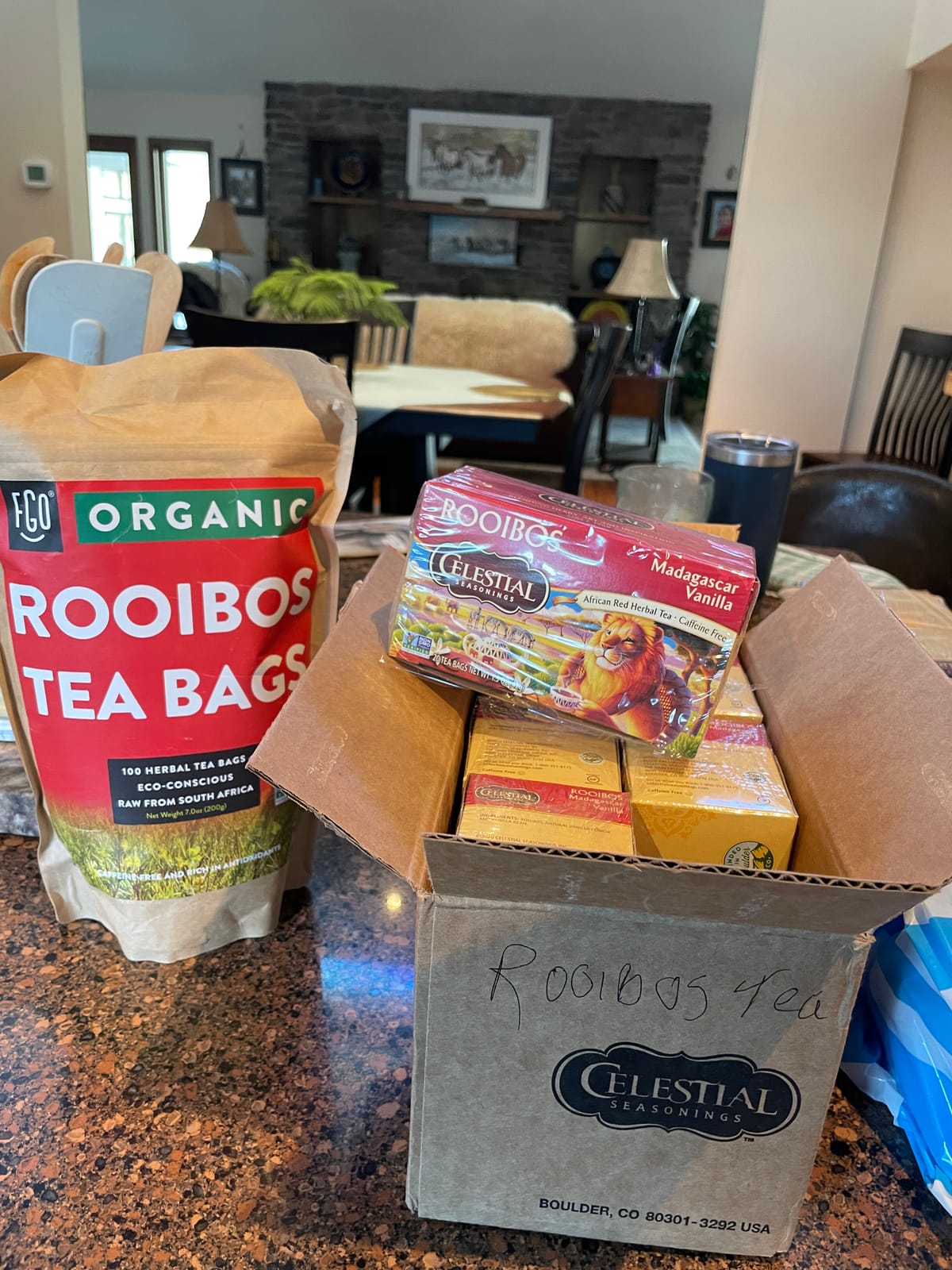 Celestial Seasonings Rooibos Madagascar Vanilla Herbal Tea, Caffeine Free, 20 Tea Bags Box (Pack of 6) customer photo 1