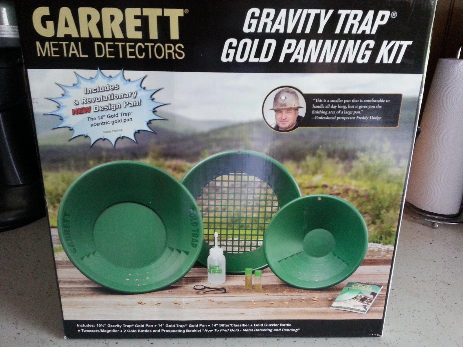 Garrett Complete Gold Pan Kit, 14″ Trap Pan, Green customer photo 2