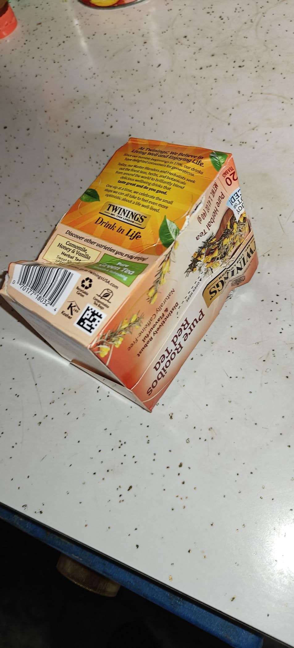 Twinings Pure Rooibos Red Herbal Tea Individually Wrapped Bags, 20 Count (Pack of 6), Sweet with Uplifting Aroma, Naturally Caffeine-Free, Enjoy Hot or Iced, 120 Teabags customer photo 1