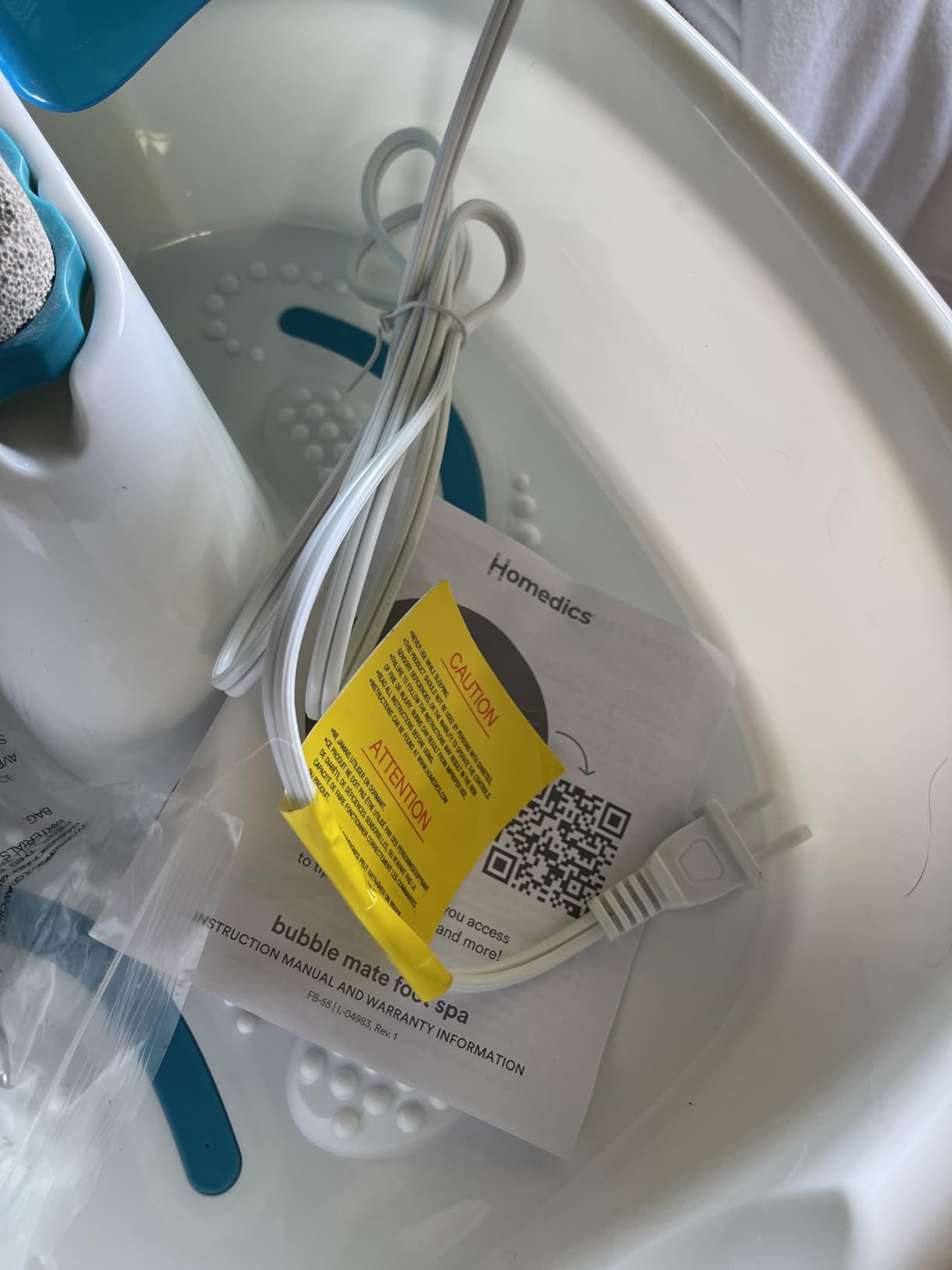 Homedics Bubble Mate Foot Spa, Toe Touch Controlled Foot Bath customer photo 2