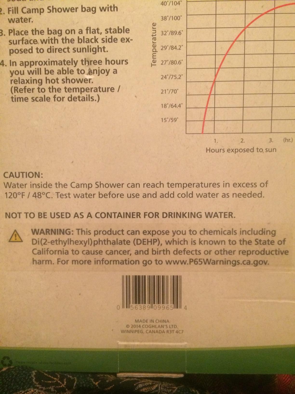 Coghlan's Camp Shower - Portable, Solar-Heated, Outdoor Shower Bag 5 Gallons customer photo 2