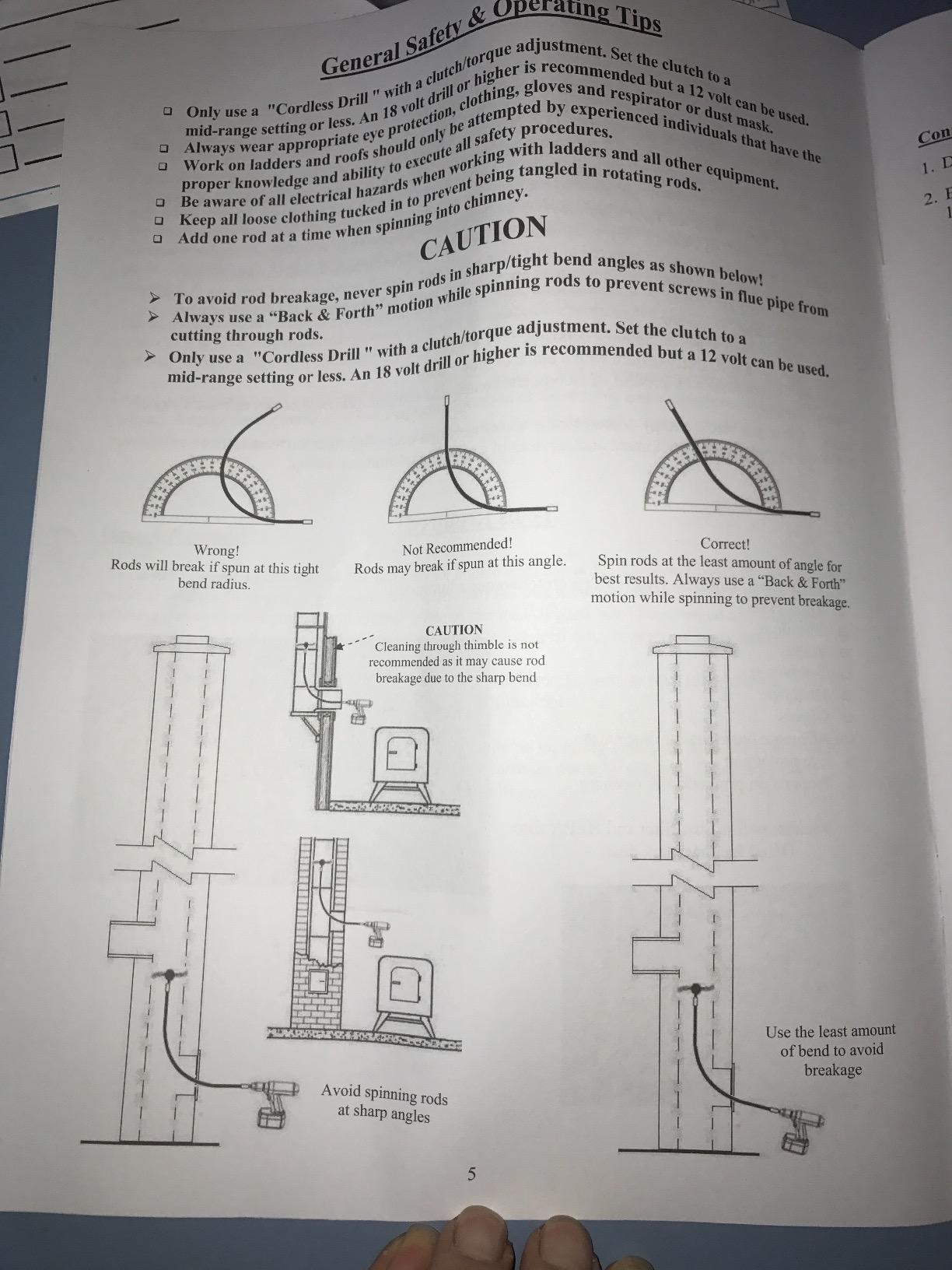 SootEater Rotary Chimney Cleaning System - Gardus RCH205-B Chimney Sweep Kit, Cleans Open Chimneys up to 18' with 6 Flexible 3' Rods, Chimney Cleaning Kit with Trim-to-Fit Spinning Chimney Whip customer photo 2