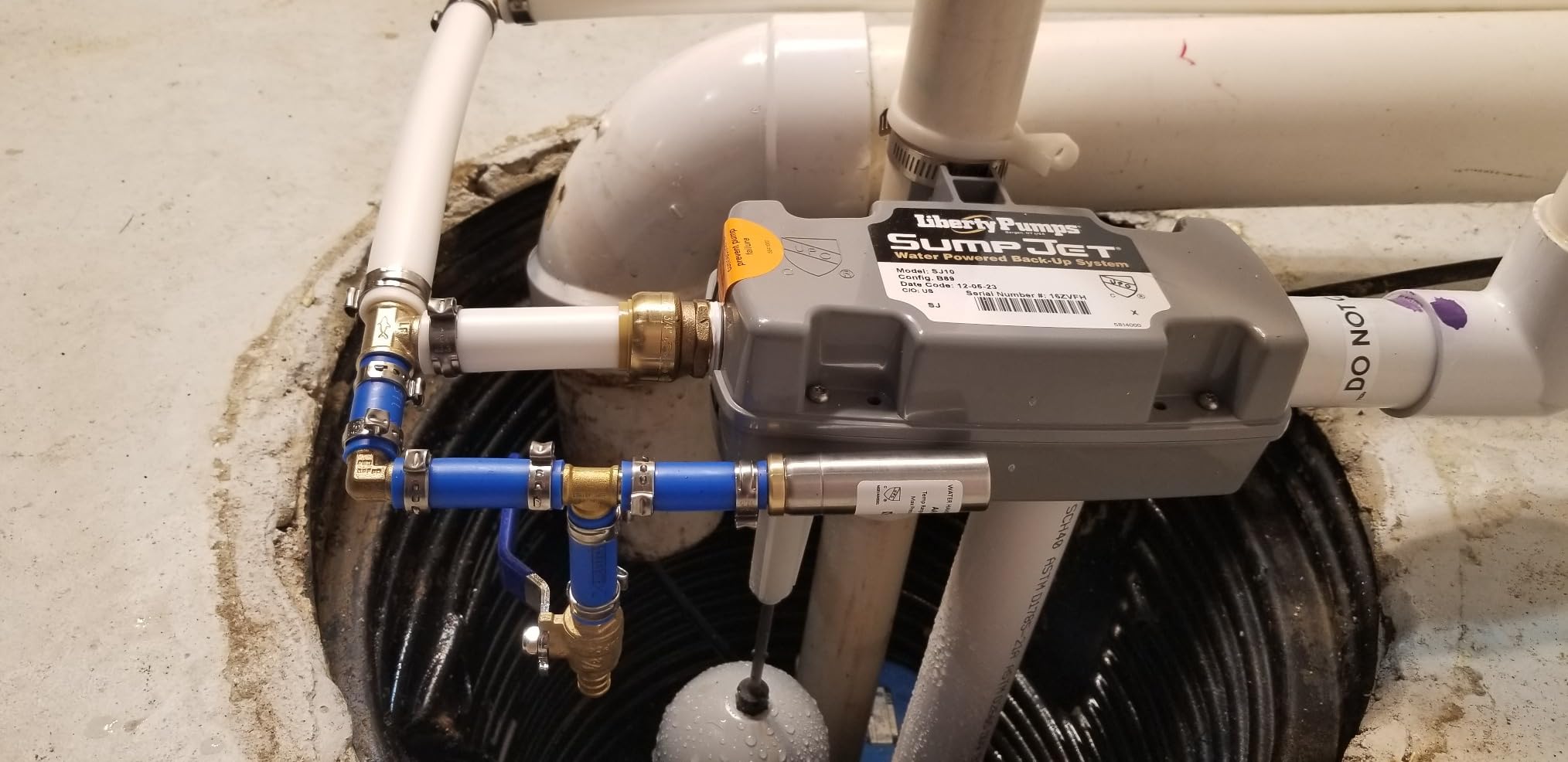 SumpJet® Water Powered Backup Emergency Sump Pump customer photo 1