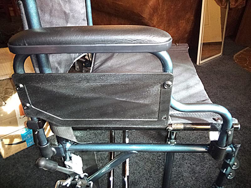 NOVA Heavy Duty Bariatric Transport Chair with 400 lb. Weight Capacity, 22” Extra-Wide Seat with Locking Hand Brakes, Flip Up Arms (for Easy Transfer), Anti-Tippers, 12” Rear Wheels, Color Red customer photo 1
