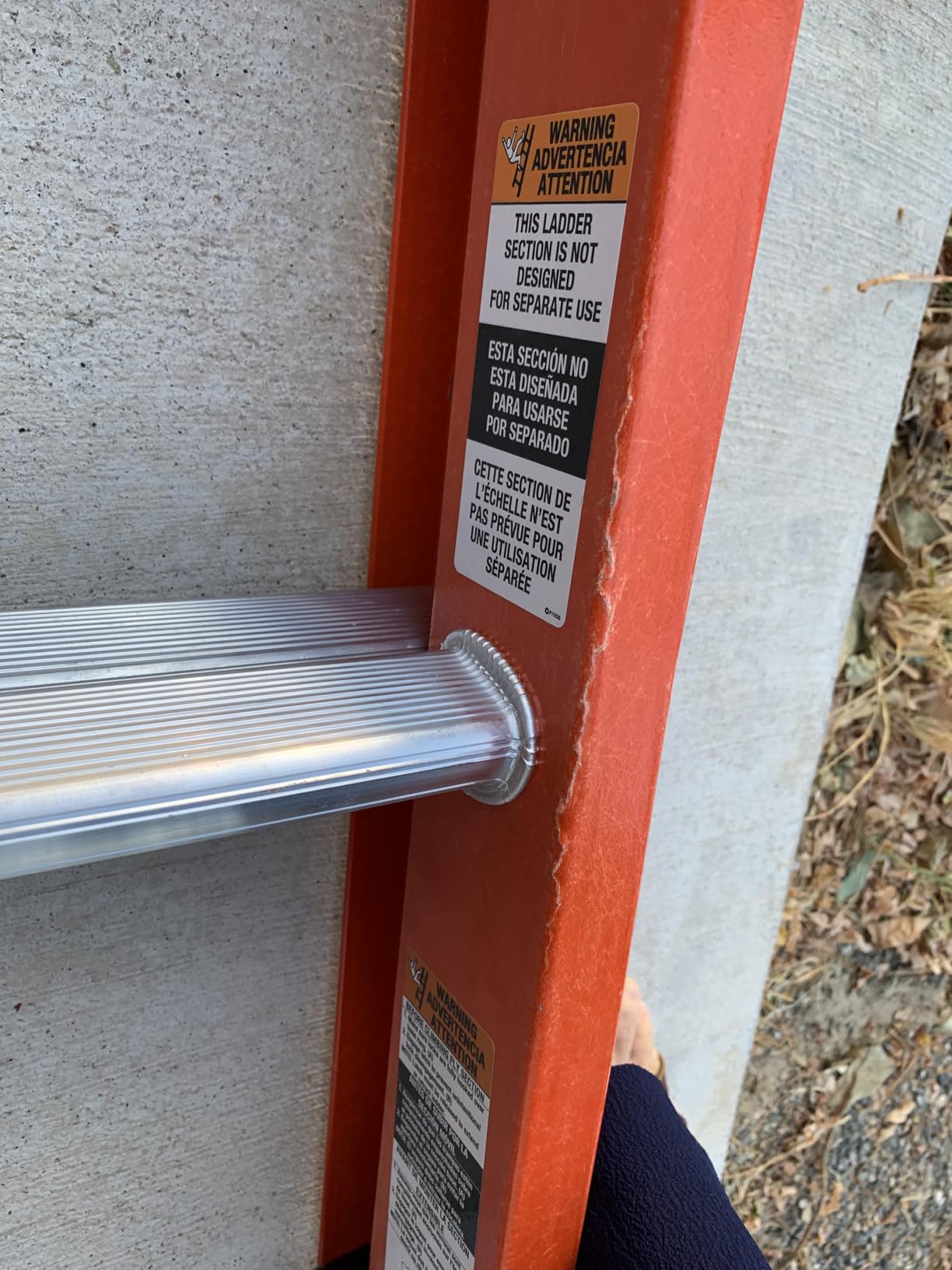 Louisville 24 ft Fiberglass Extension Ladder, FE3224, Type IA, 300 lbs customer photo 1
