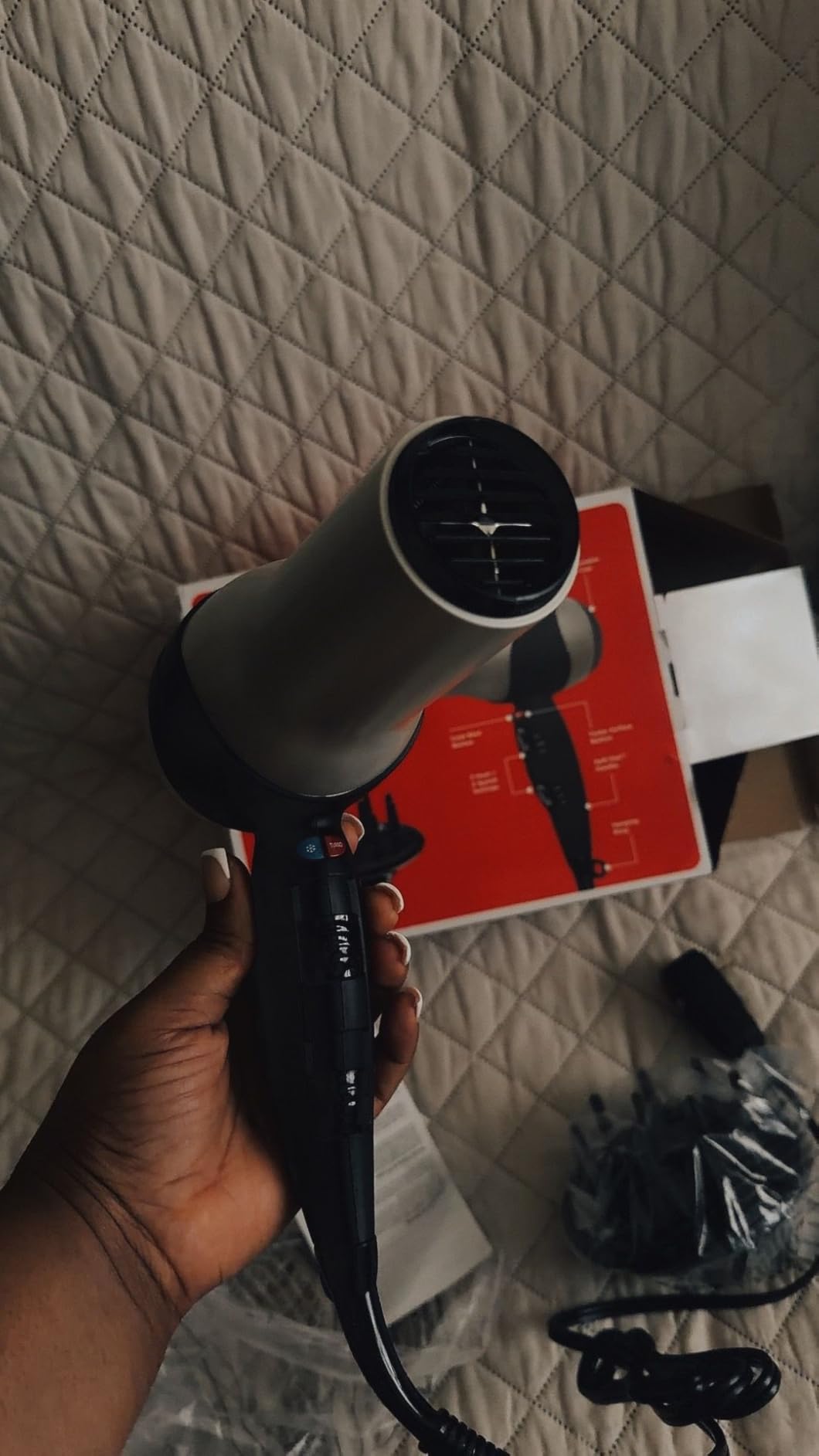 REVLON Turbo Hair Dryer | 1875 Watts of Maximum Shine, Fast Dry (Silver) customer photo 2