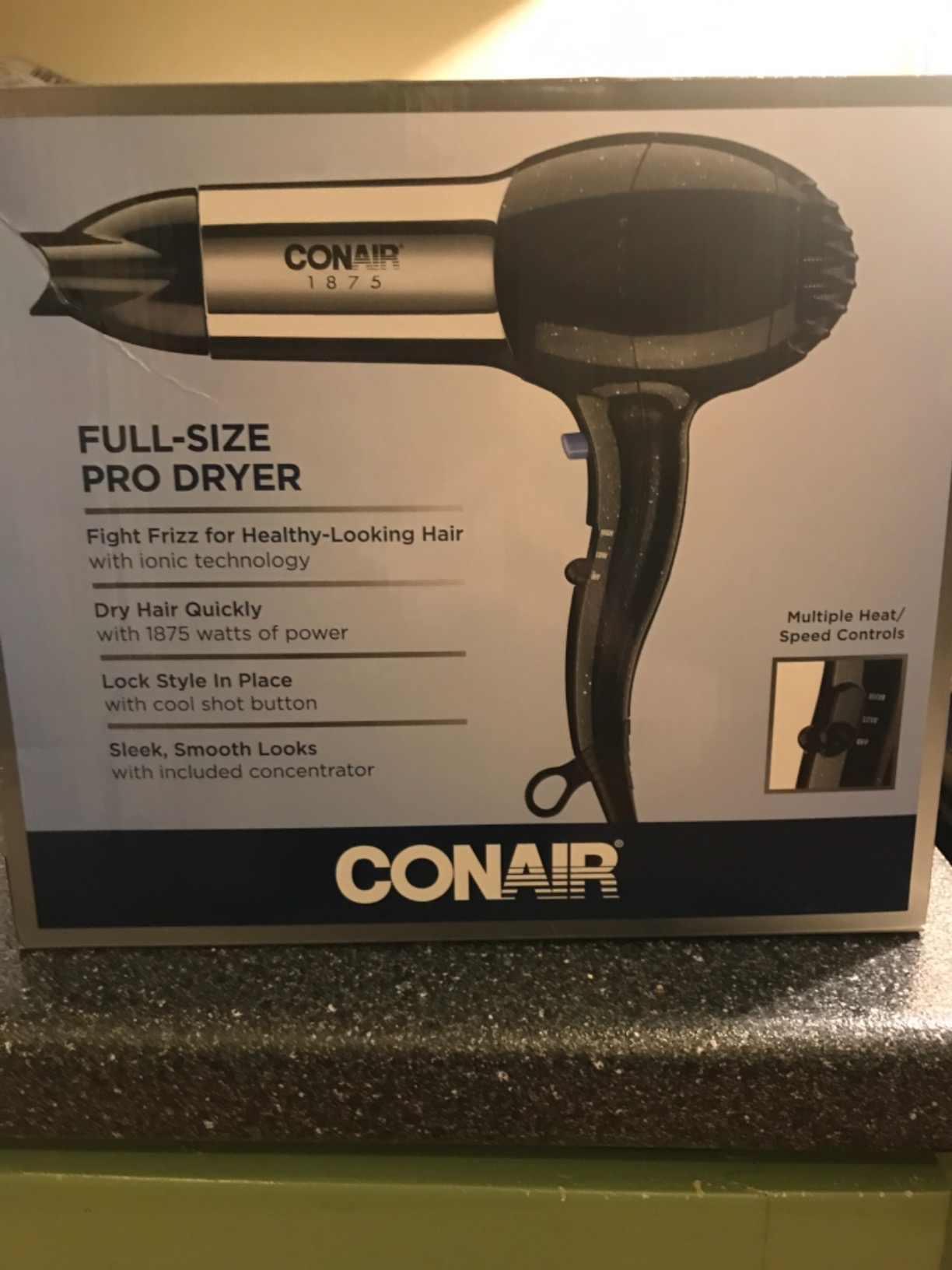 Conair Ionic Hair Dryer with Concentrator Attachment, 1875W, Full Size customer photo 1