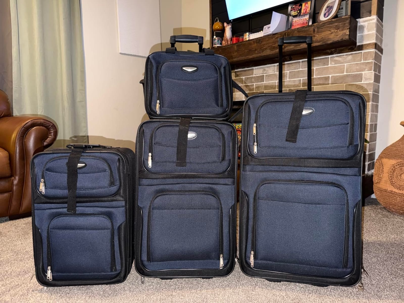 Travel Select Amsterdam Softside Expandable Luggage with Rolling Wheels, Orange, 4-Piece Set (15/21/25/29) customer photo 1