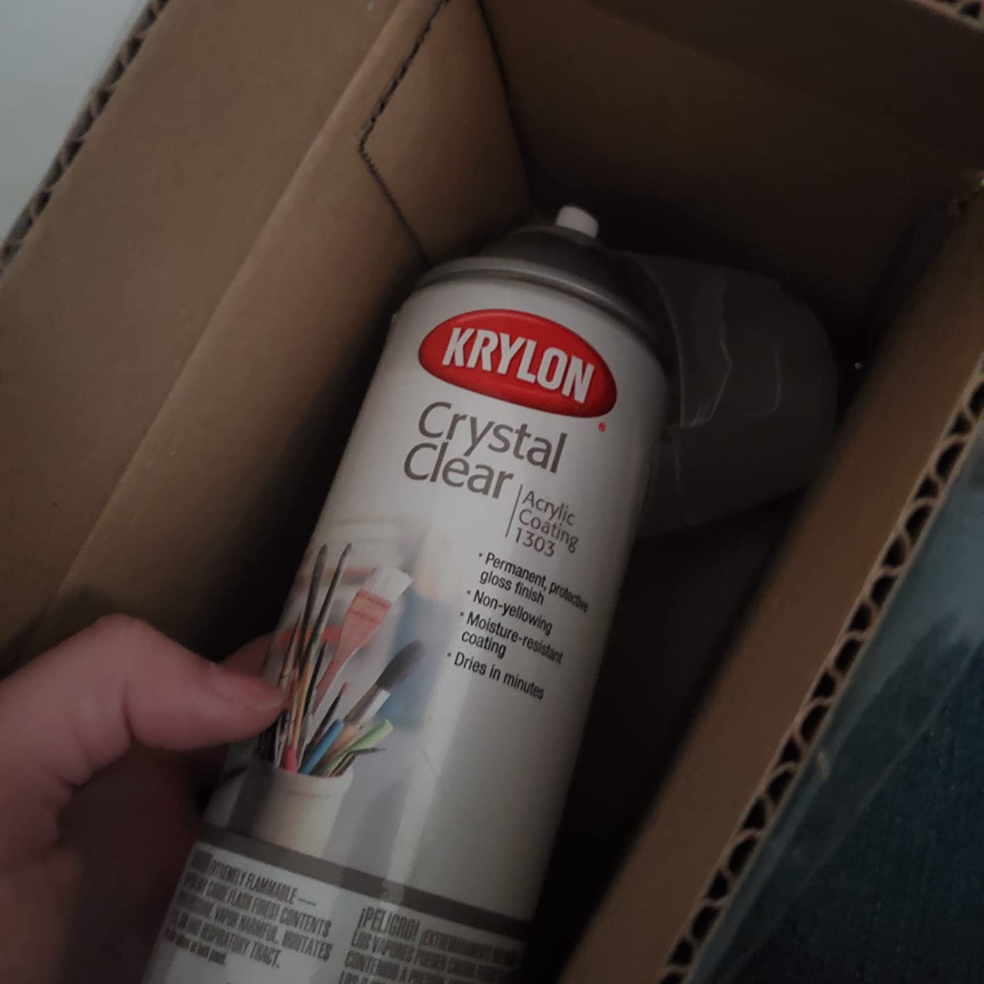 Krylon 1303 Crystal Clear Acrylic Coating, Artist Spray, 11 Ounce (6 Pack) customer photo 1