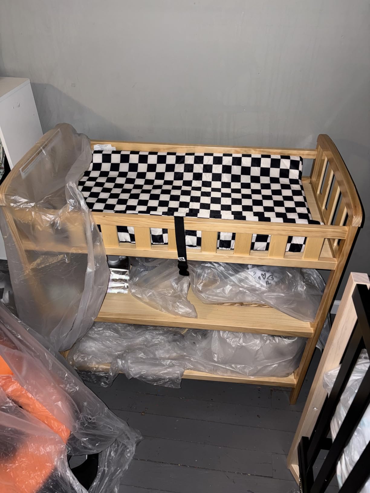 Dream On Me Emily Changing Table with Two Storage Shelves, White | BSA Verified, Changing Pad with Safety Belt, Elevated Side Rails, Made of Solid New Zealand Pinewood customer photo 2