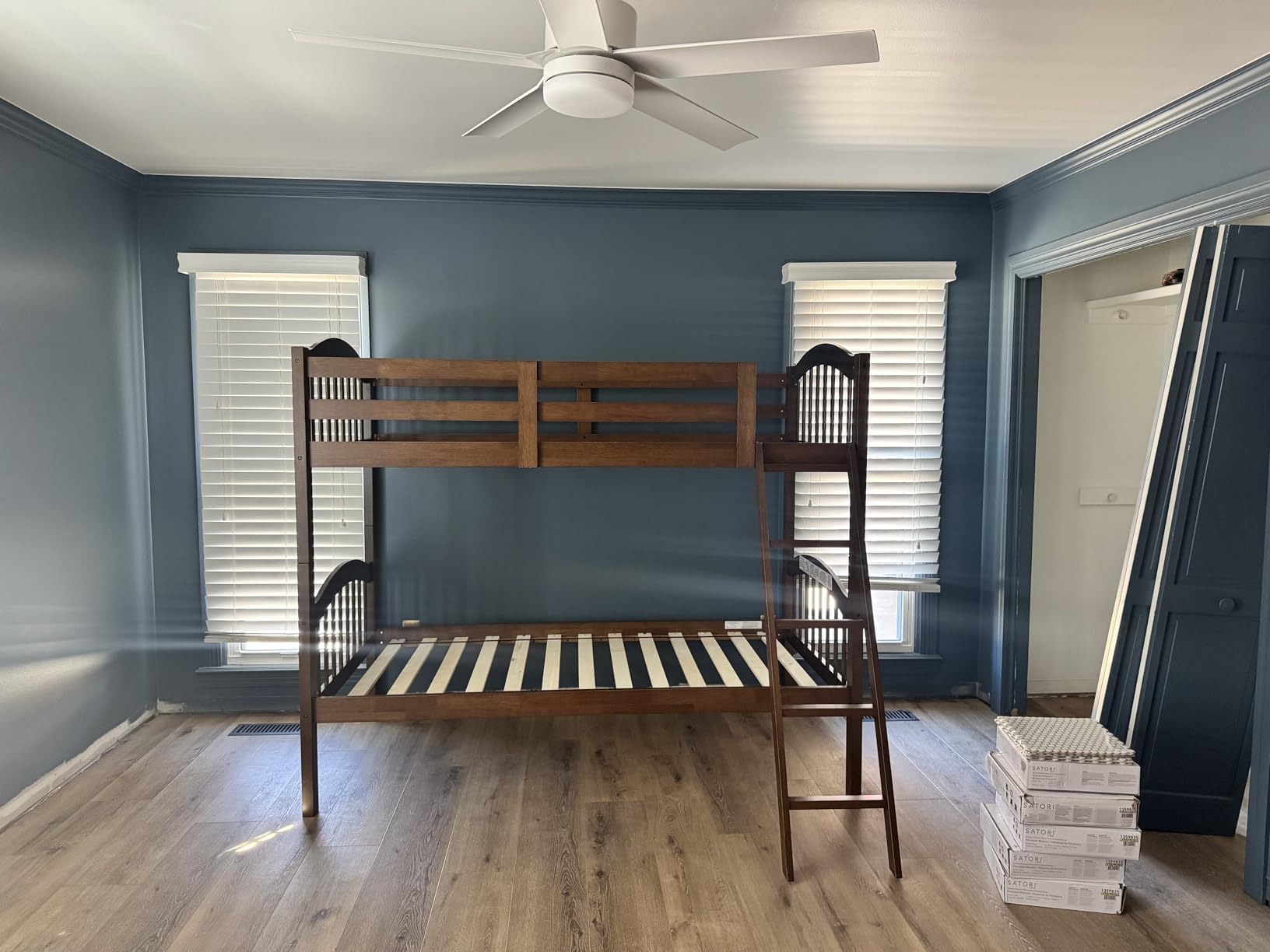 Storkcraft Long Horn Twin-Over-Twin Bunk Bed, White customer photo 2