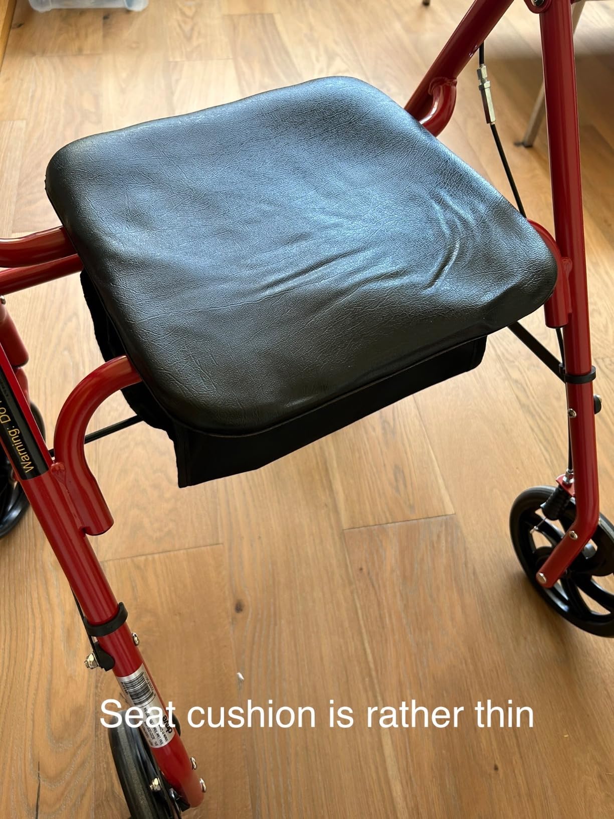 Drive Medical Rollator Walker with Seat, 7.5 Inch Wheels, Red customer photo 1