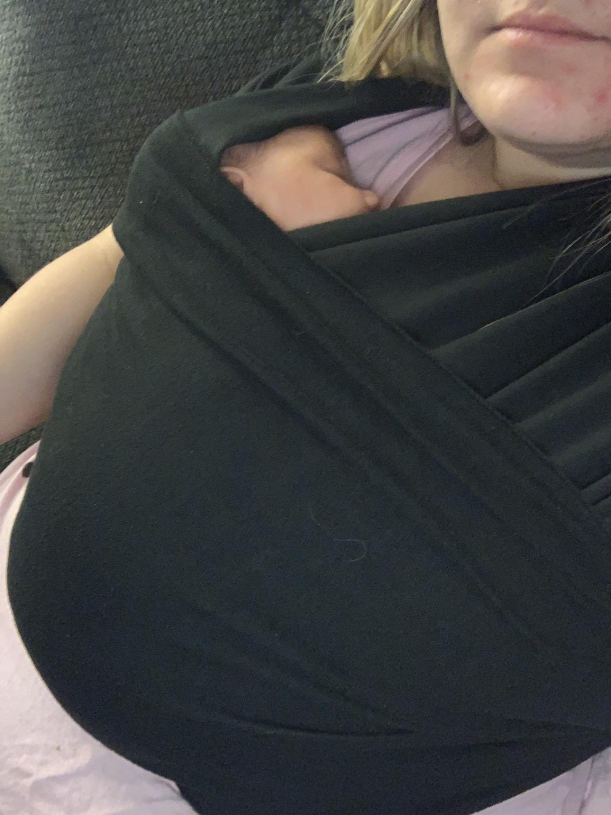 Boba Baby Wrap Carrier - Stretch Cotton Newborn Sling, Black customer photo 1