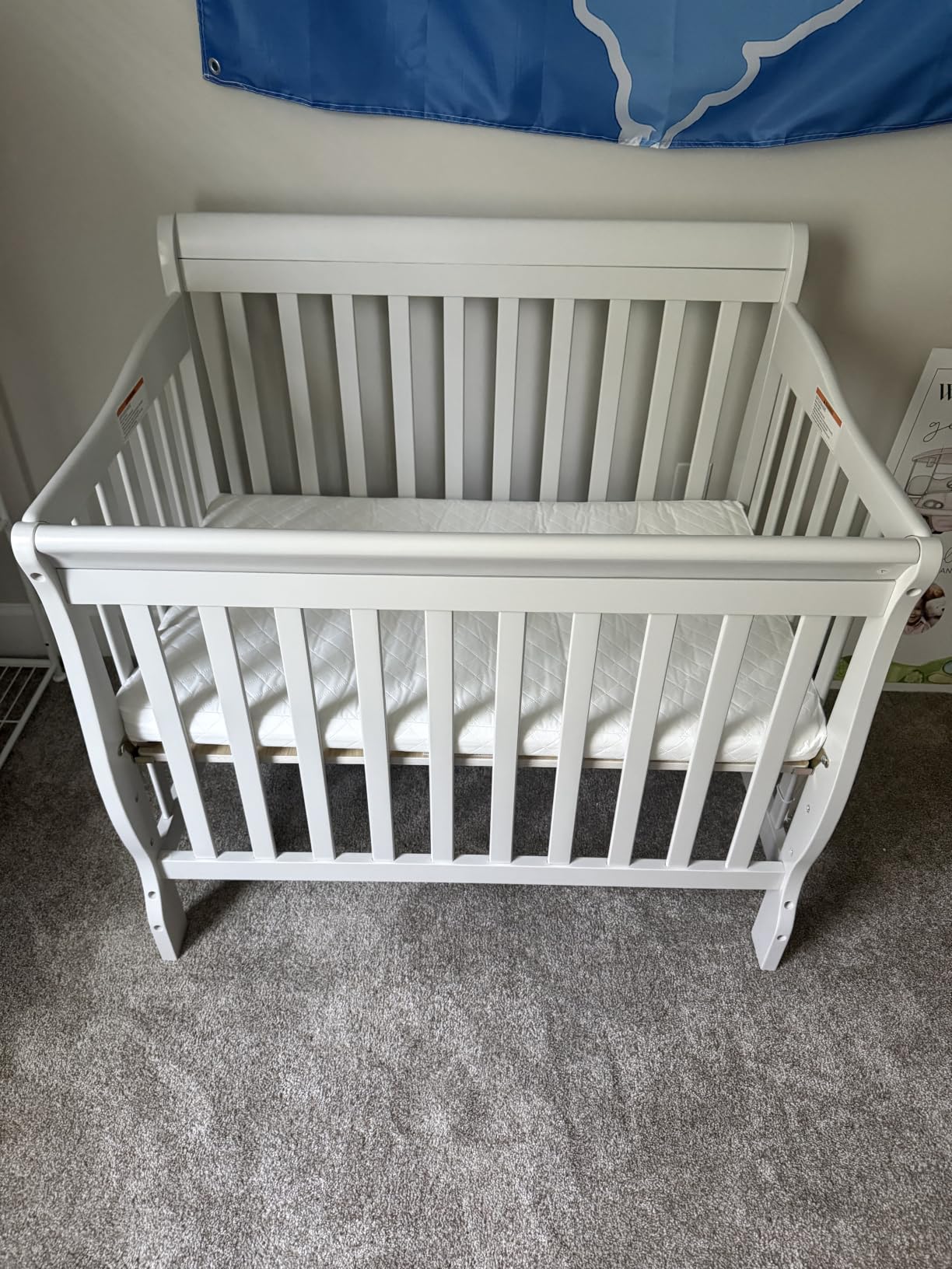 Dream On Me 4-in-1 Mini Baby Crib for Small Spaces, Aden, Natural customer photo 1