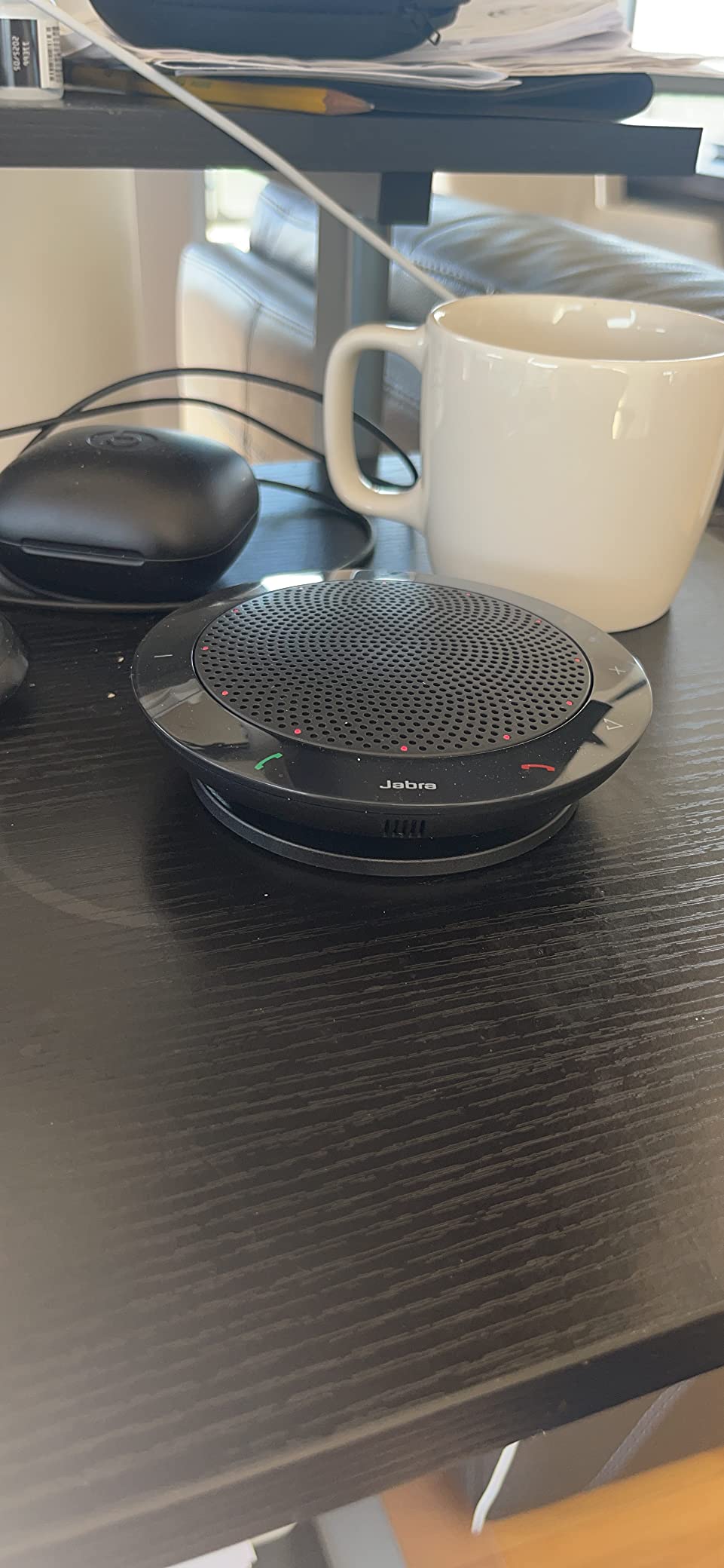 Jabra Speak 410 Corded Speakerphone for Softphones – Easy Setup, Portable USB Speaker for Holding Meetings Anywhere with Outstanding Sound Quality customer photo 2