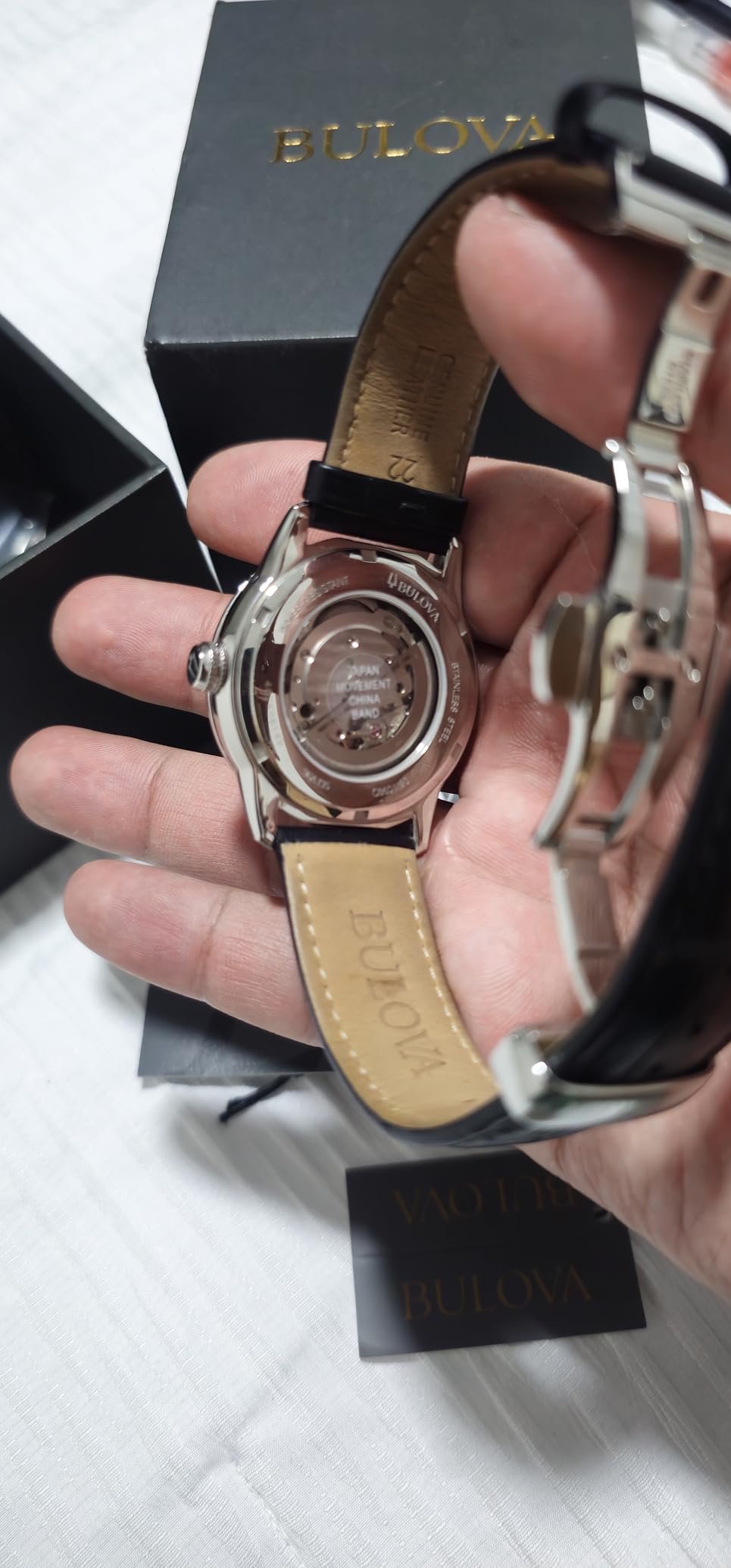 Bulova Men's Classic Sutton 4-Hand Automatic Watch, 24-Hour Sub Dial, Open Aperture, Self-Winding, Exhibition Caseback, Double Curved Mineral Crystal, Luminous Hands, 42mm customer photo 1