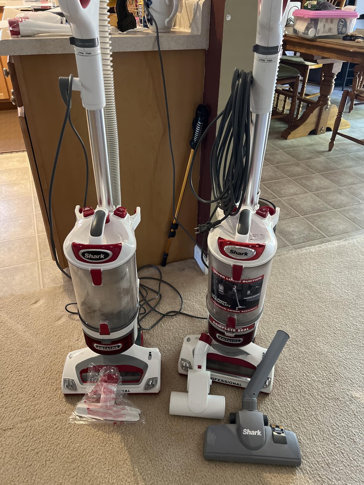 Shark Rotator Lift-Away Upright Vacuum with HEPA Filter, White/Red, NV501 customer photo 2