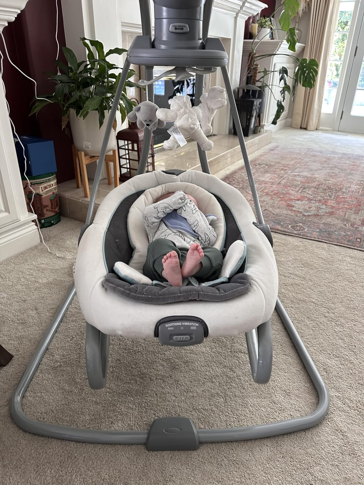 Graco DuetSoothe 2 in 1 Portable Baby Swing & Baby Rocker, Multi Direction, Vibration, Winslet customer photo 2