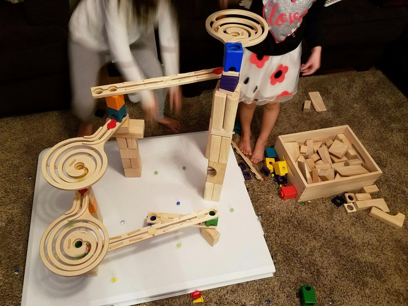 Hape Wooden Quadrilla Marble Run Vertigo Construction with Instruction| 134-PIECE STEM Educational Learning Toys for Kids customer photo 1
