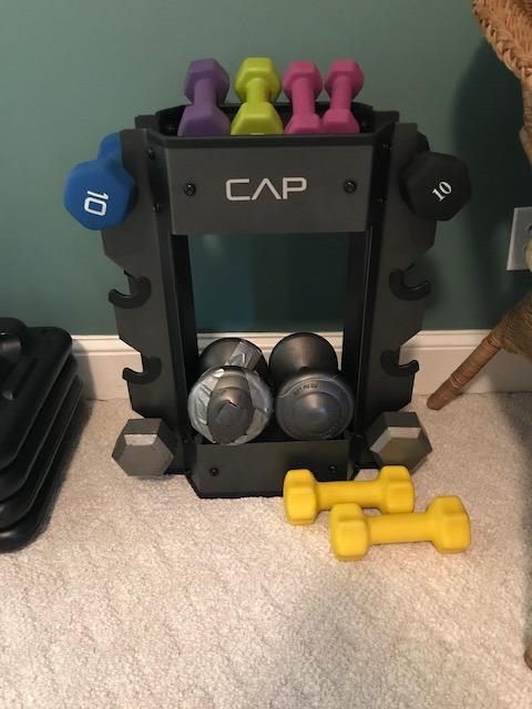 CAP Barbell Dumbbell and Kettlebell Storage Rack - Compact Weight Storage for Home Gym customer photo 1