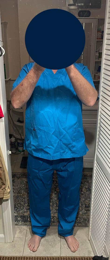 Dagacci Scrubs Medical Uniform Women and Man Scrubs Set Medical Scrubs Top and Pants customer photo 2