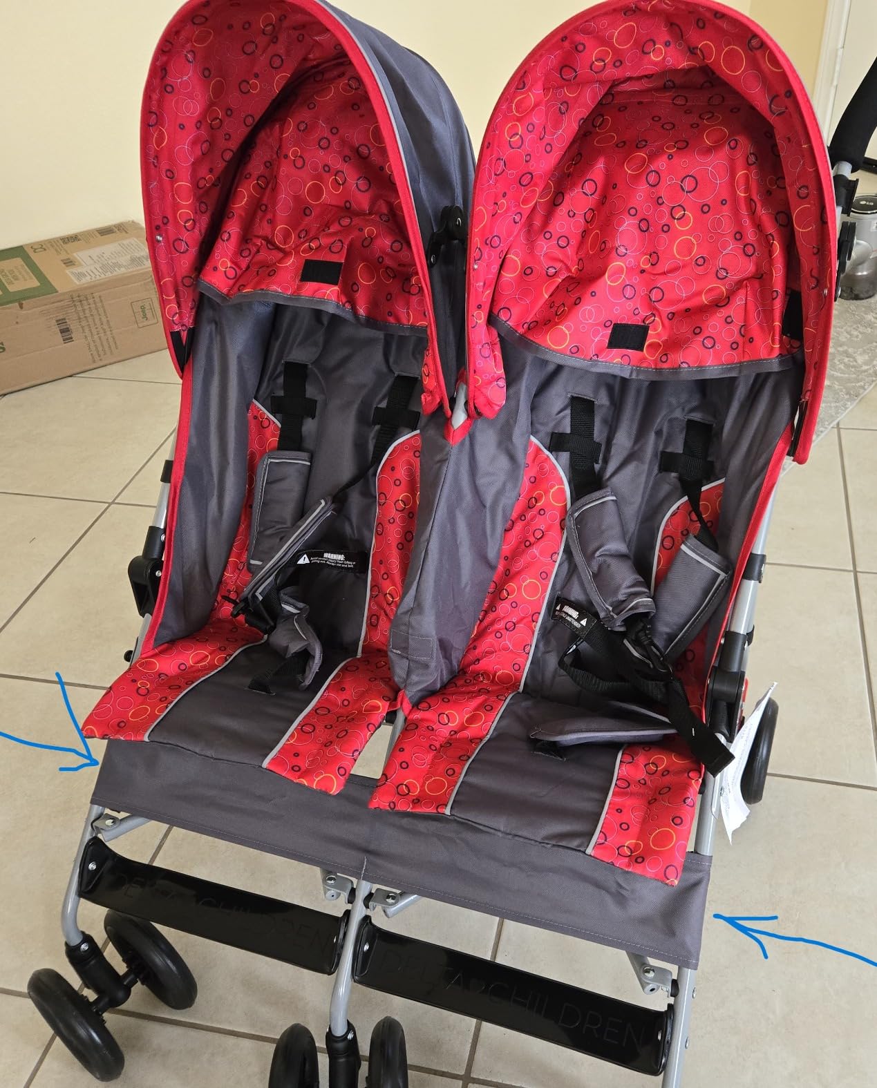 Delta Children LX Side by Side Stroller - with Recline, Storage & Compact Fold, Night Sky customer photo 1