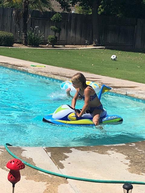 Intex Wave Rider Inflatable Pool Float: Pool Toy for Kids – Heavy-Duty Handle – 88lb Weight Capacity – 46