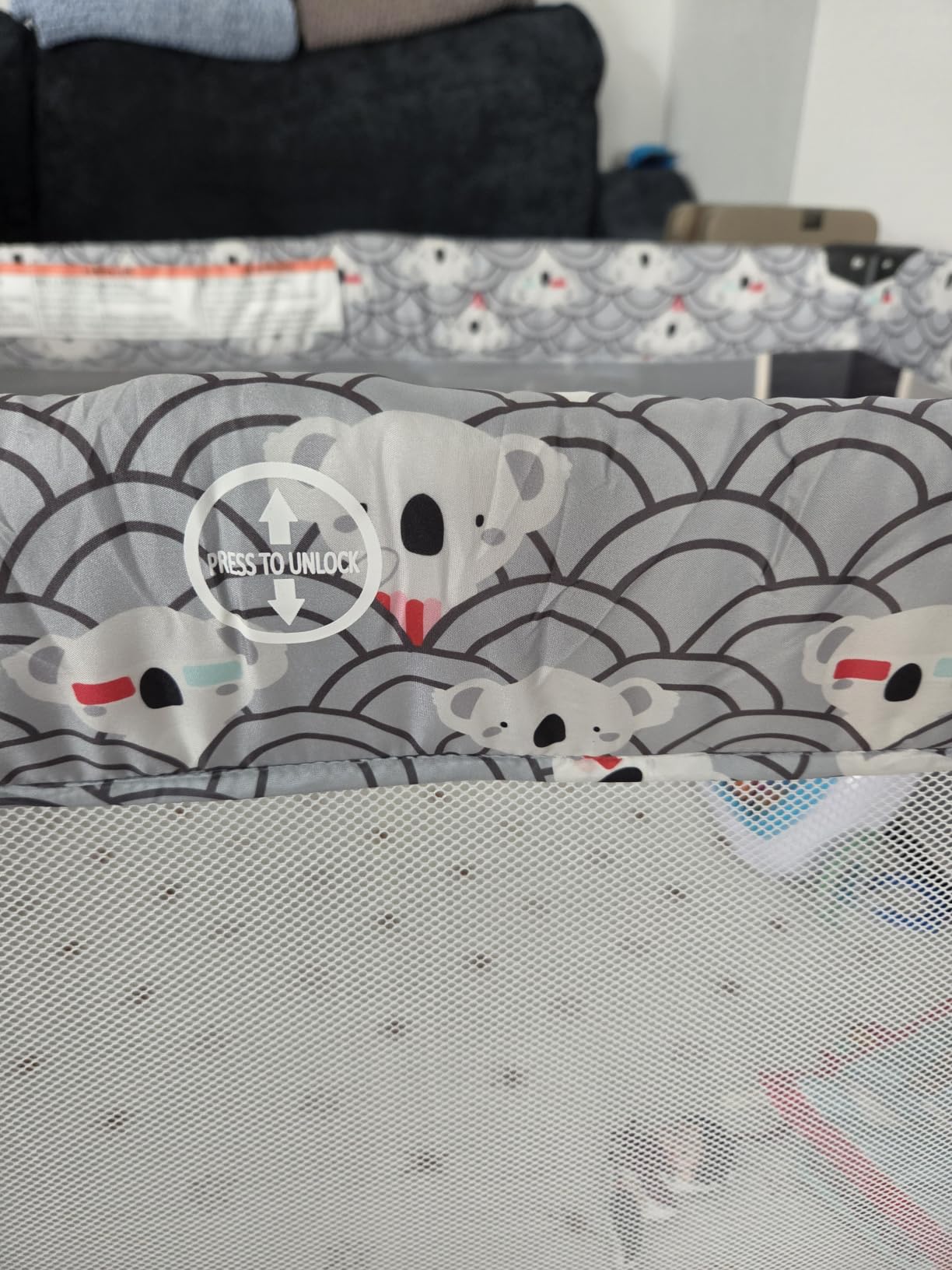 Dream On Me Zodiak Portable Playard, Compact for Travel, Carry Bag, Gray & Pink customer photo 2