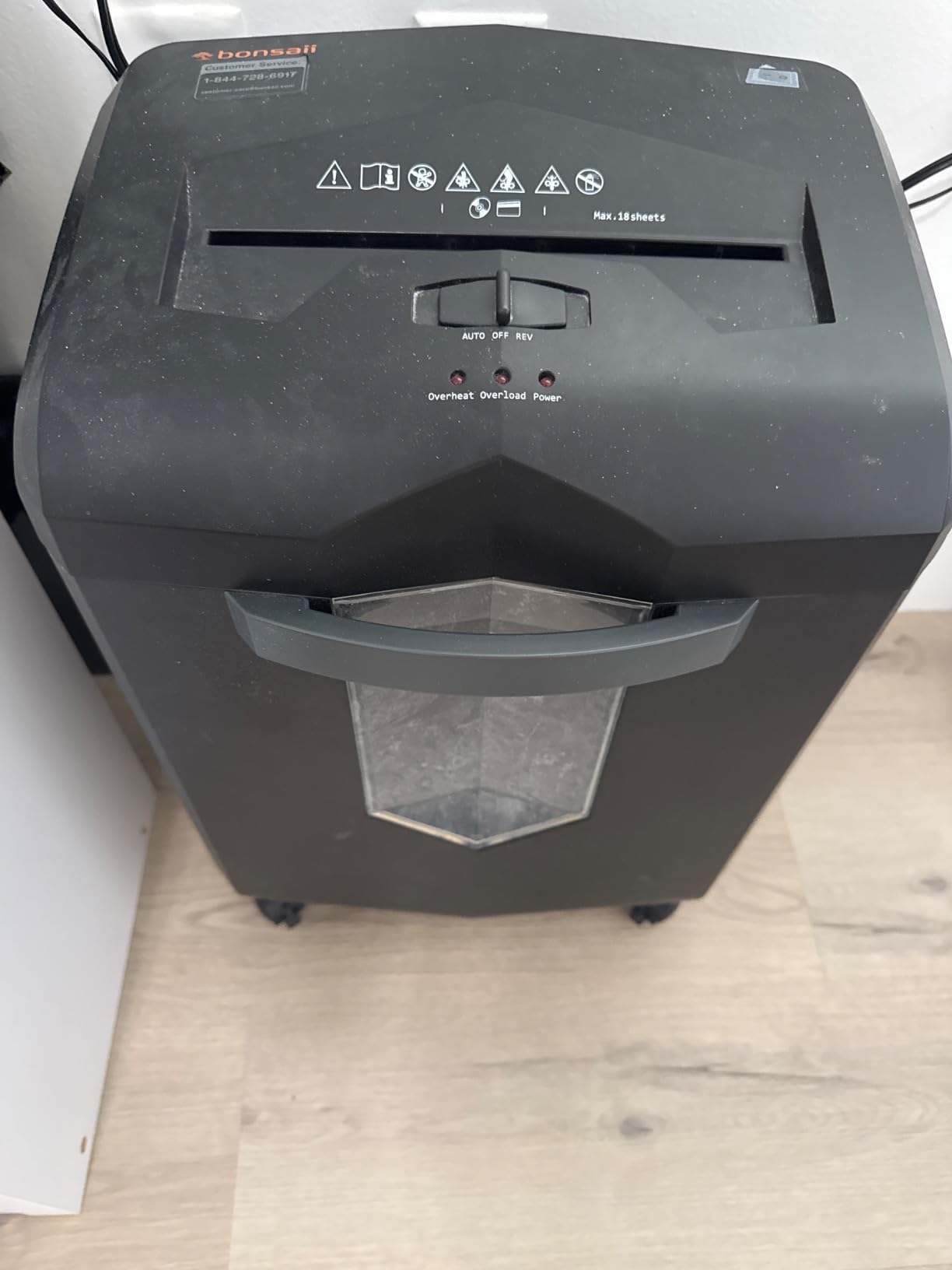 Bonsaii 18-Sheet Cross-Cut 60-Min Run Heavy Duty Paper Shredder customer photo 2