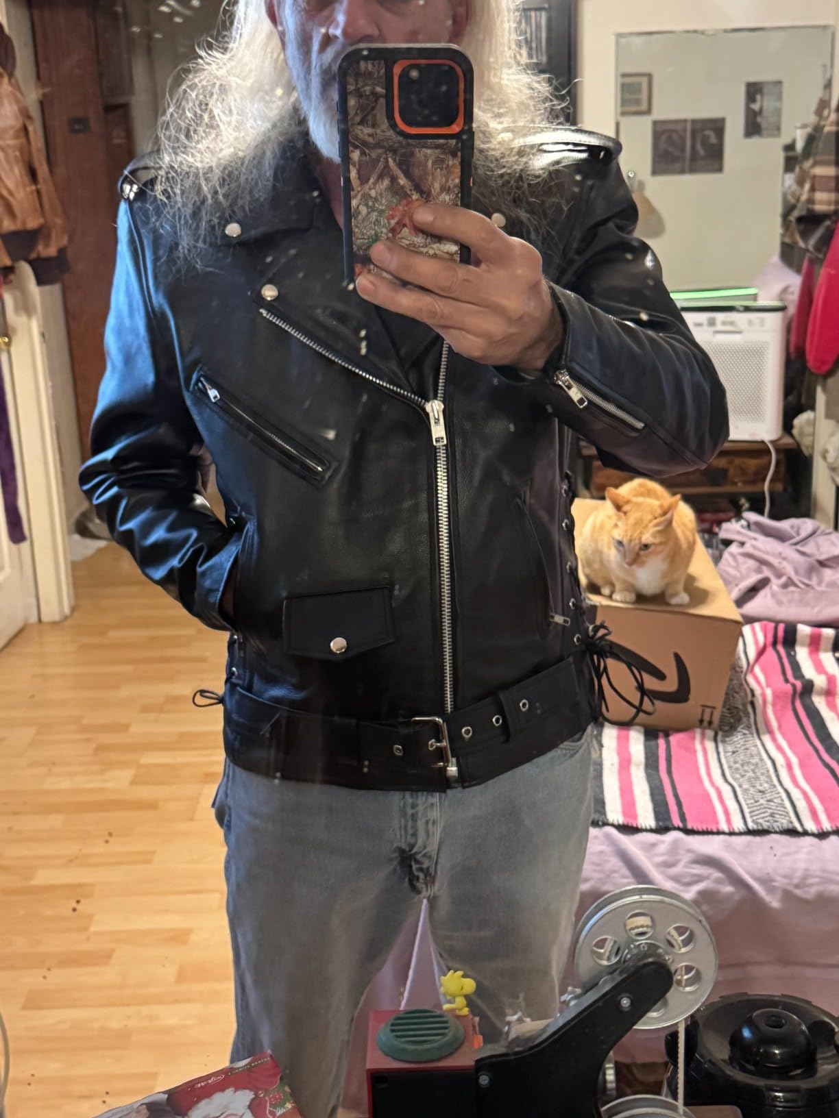 Milwaukee Leather SH1011 Men's Classic Brando Premium Leather Black Motorcycle Riders Leather Jacket w/Side Laces customer photo 1