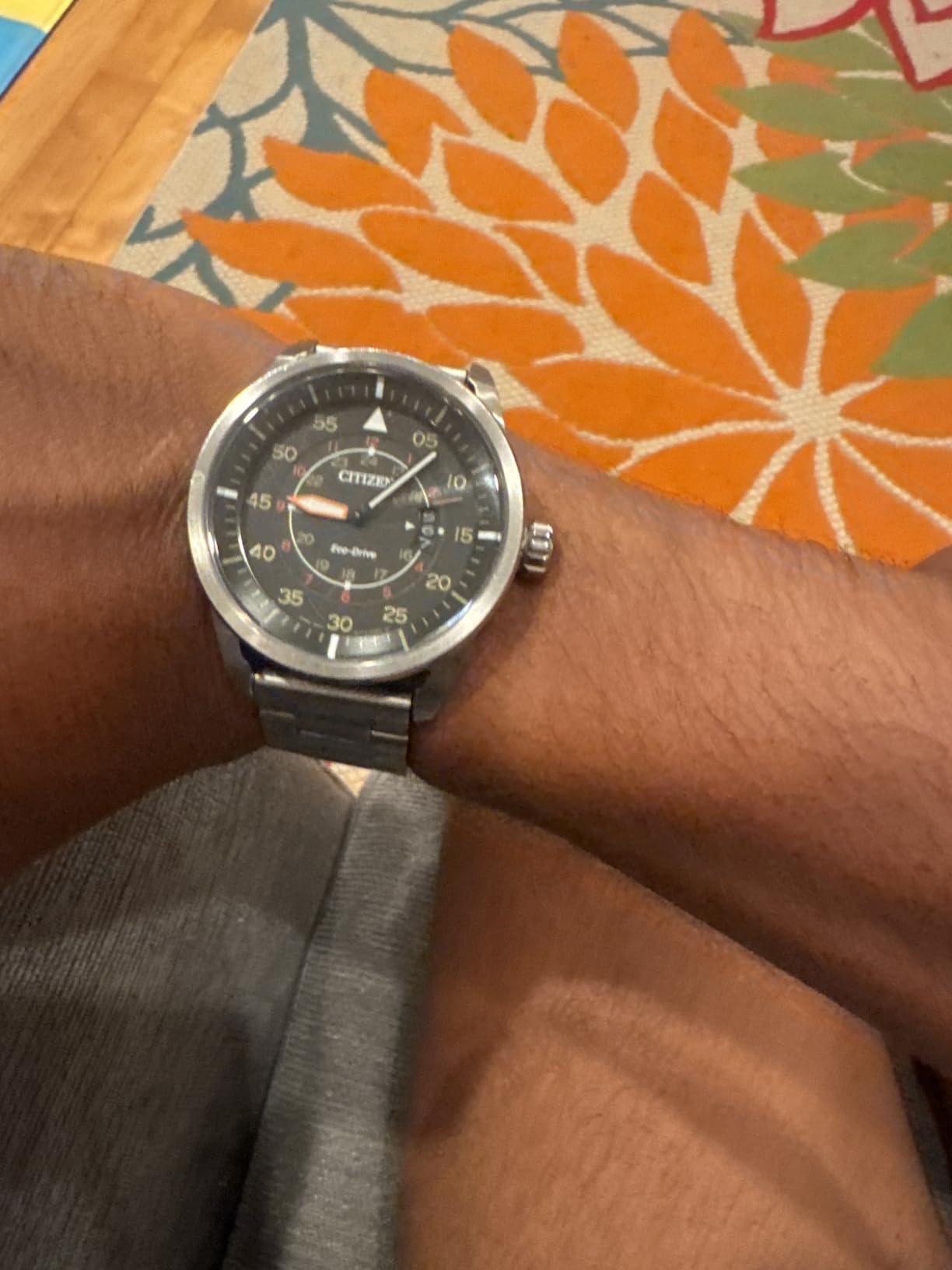Citizen Men’s Eco-Drive 3-Hand Date Avion Watch with Leather Strap (Style: AW1361:10H) customer photo 1