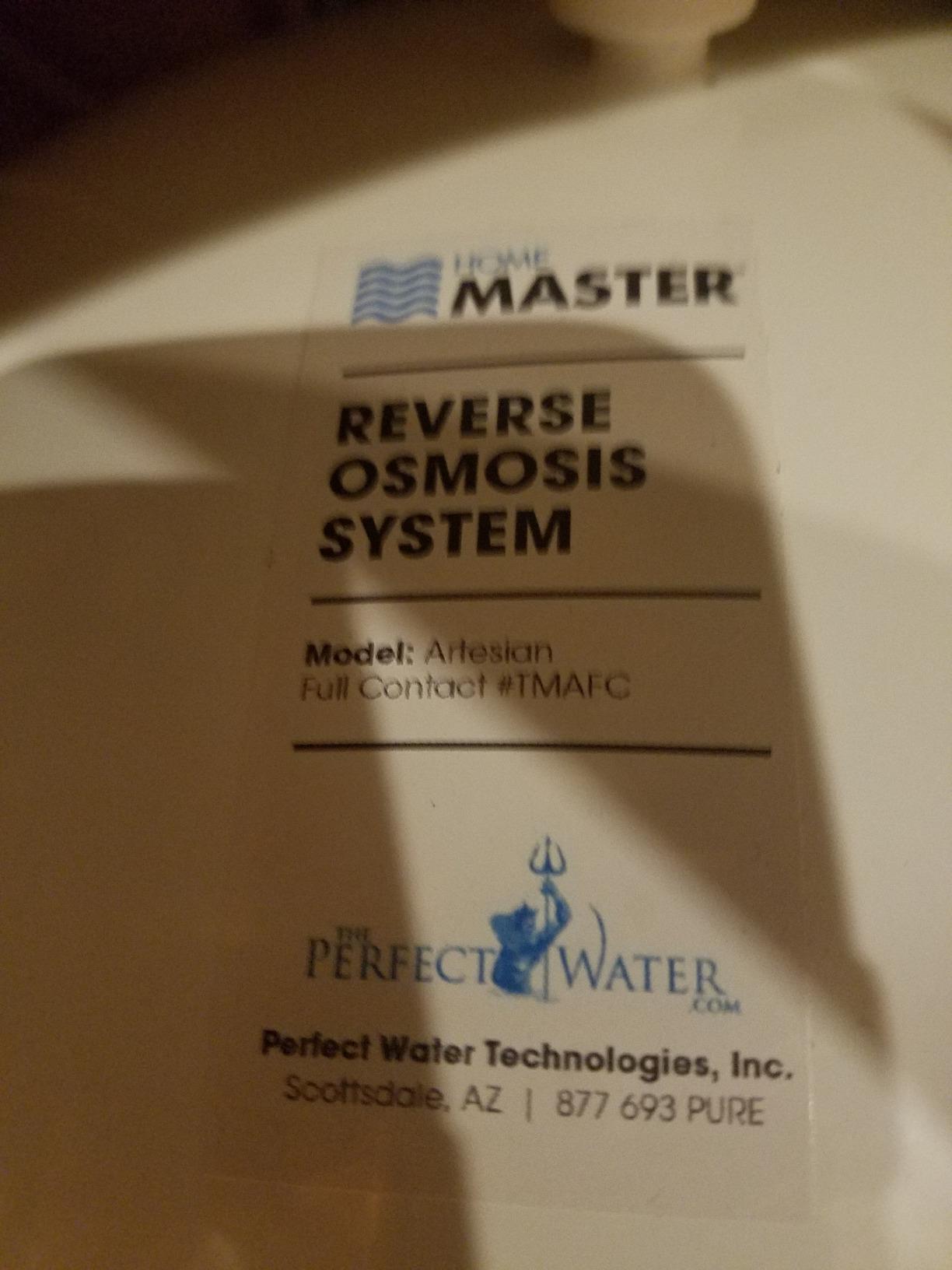 Home Master TMAFC-ERP Artesian Full Contact Reverse Osmosis System, 7-Stages, Patented 2-Pass Alkaline Remineralization, Fast 4.5s Fill Rate, 1:1 Waste Ratio, 8.5” Catalytic Carbon, 5-Yr Limited Parts customer photo 1