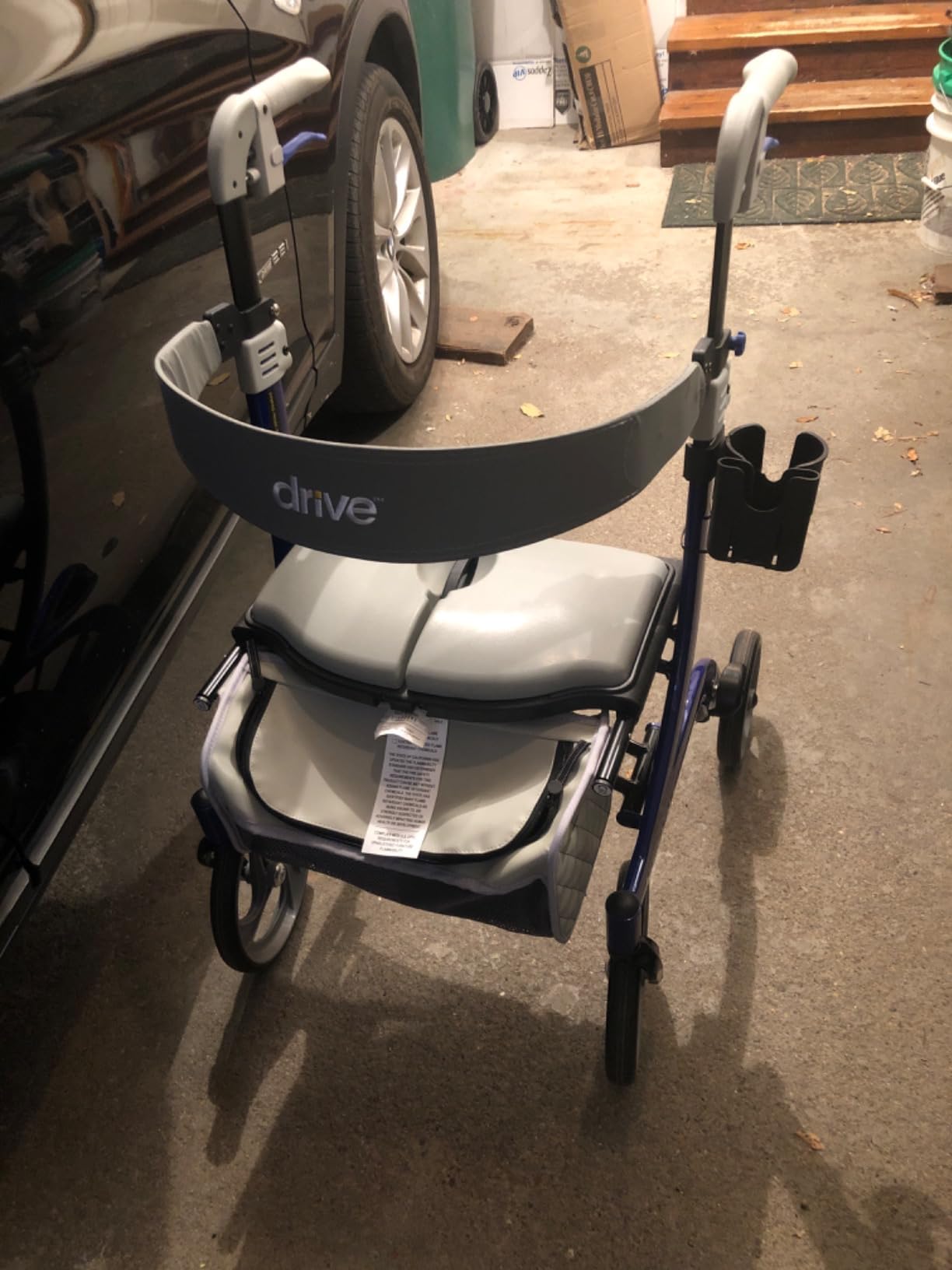 Drive Medical Nitro DLX Foldable Rollator Walker, 10 Inch Wheels, Champagne customer photo 2