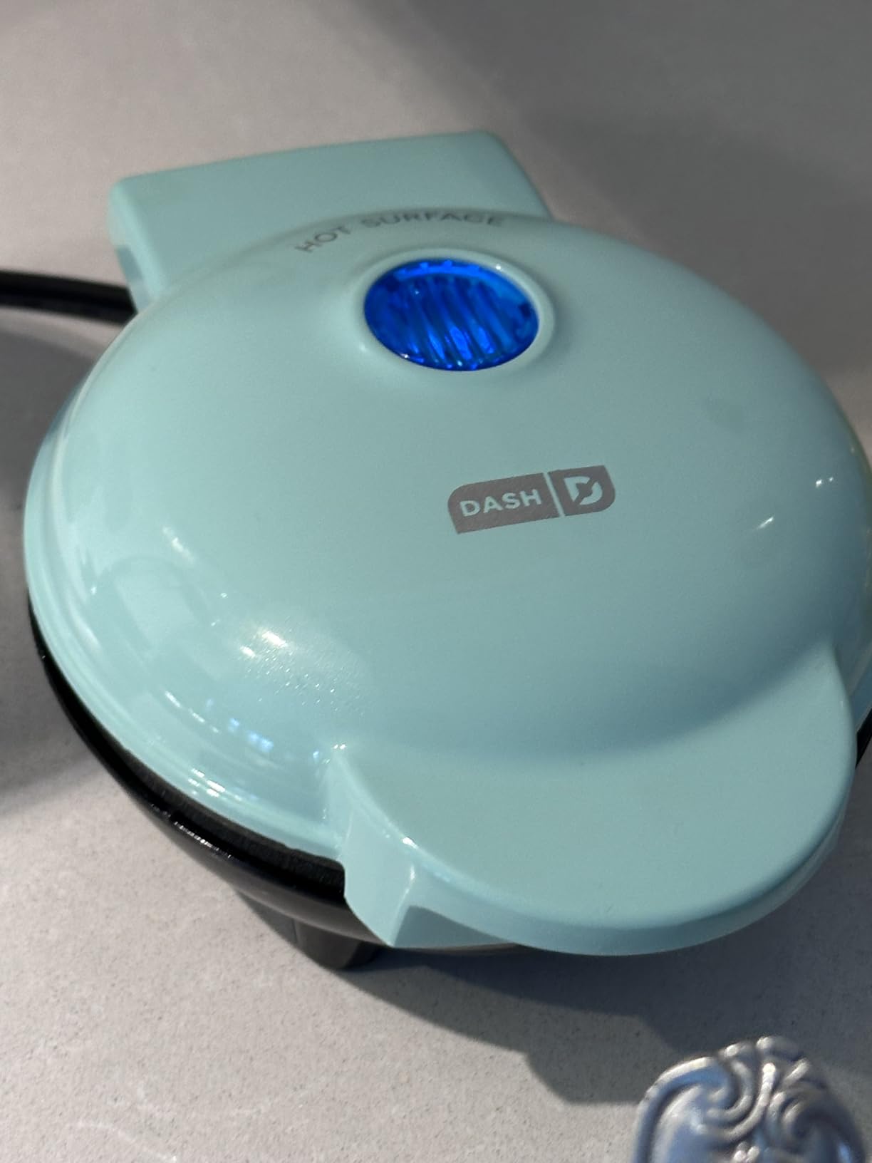 Dash Mini Waffle Maker, 4-Inch Nonstick Cooking Surface, Red customer photo 2