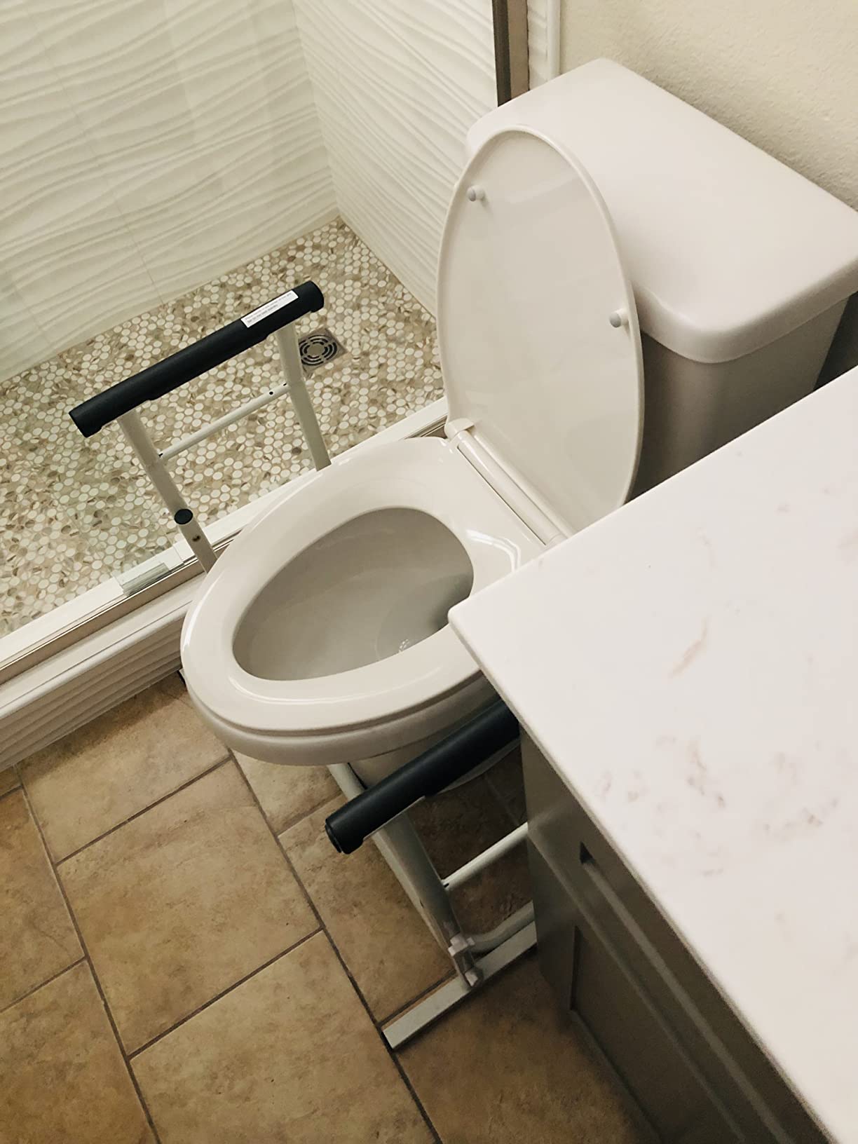 Vive Toilet Safety Rail with Arms - 300LBS Support Frame with Handles customer photo 2