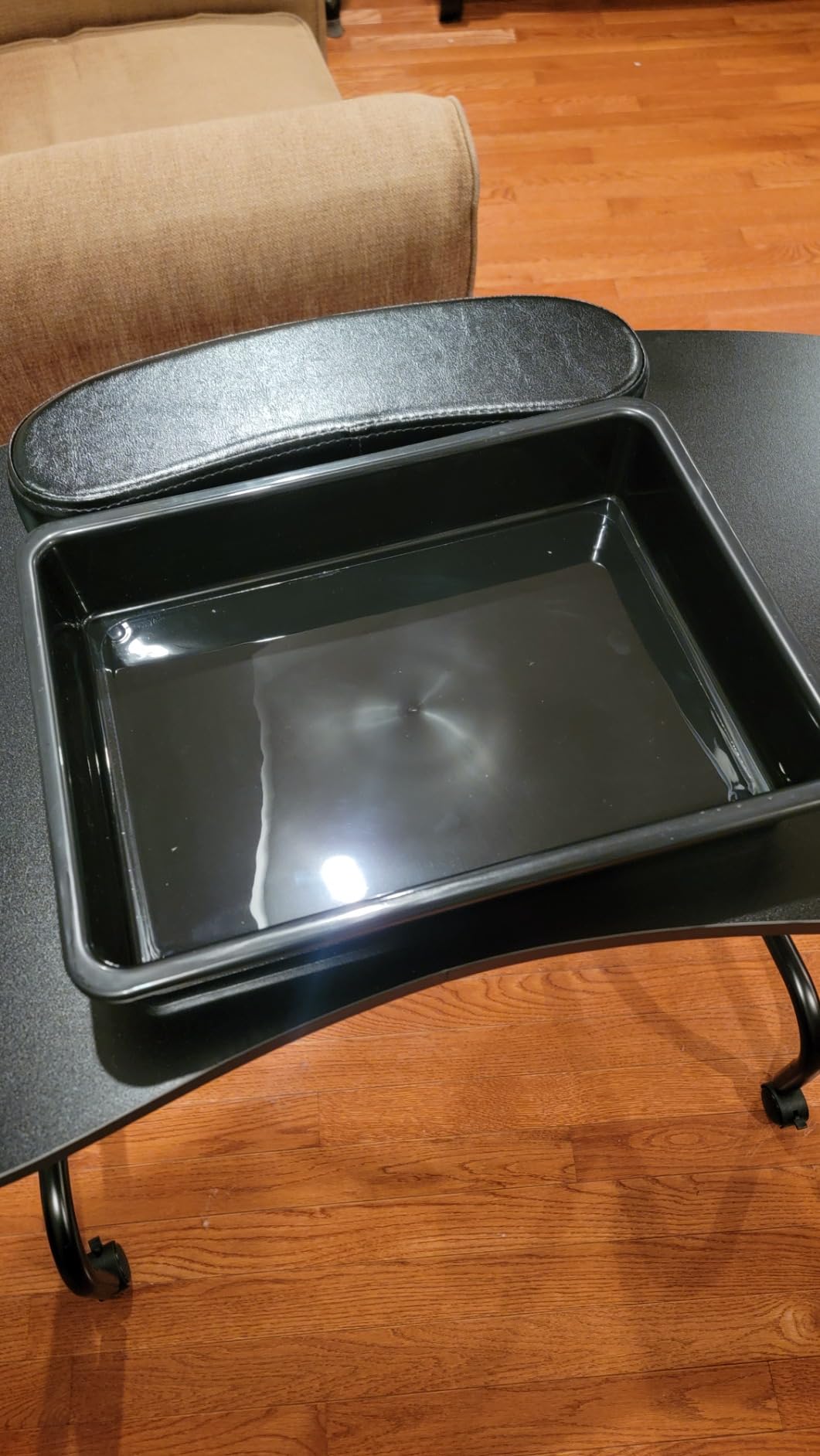 Yaheetech Portable Manicure Table Foldable Nail Desk with Drawer, Black customer photo 1