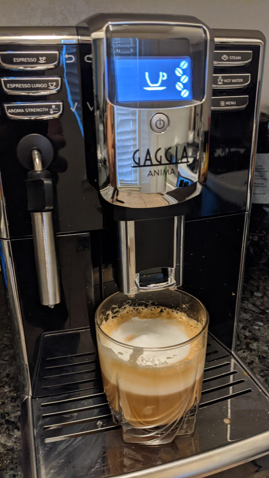 Gaggia Anima Coffee and Espresso Machine, Includes Steam Wand for Manual Frothing for Lattes and Cappuccinos with Programmable Options,Black customer photo 1