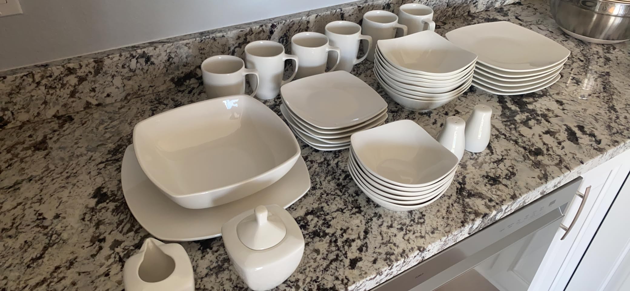Gibson Home Ogalla 30-Piece Dinnerware Set – Porcelain, Chip & Scratch Resistant, White - Service for 6 customer photo 1
